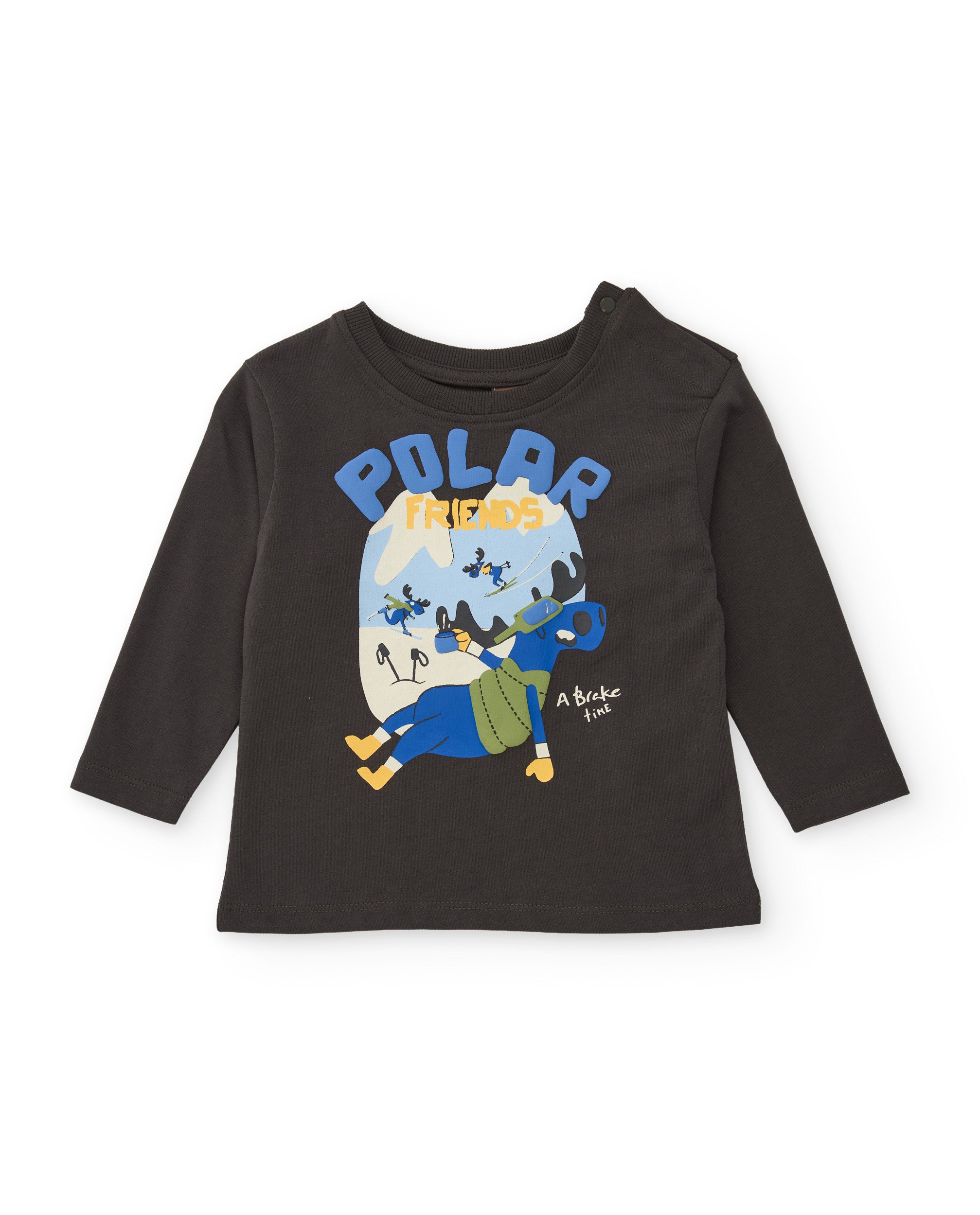 Camiseta de niño de punto con estampado gráfico y manga larga