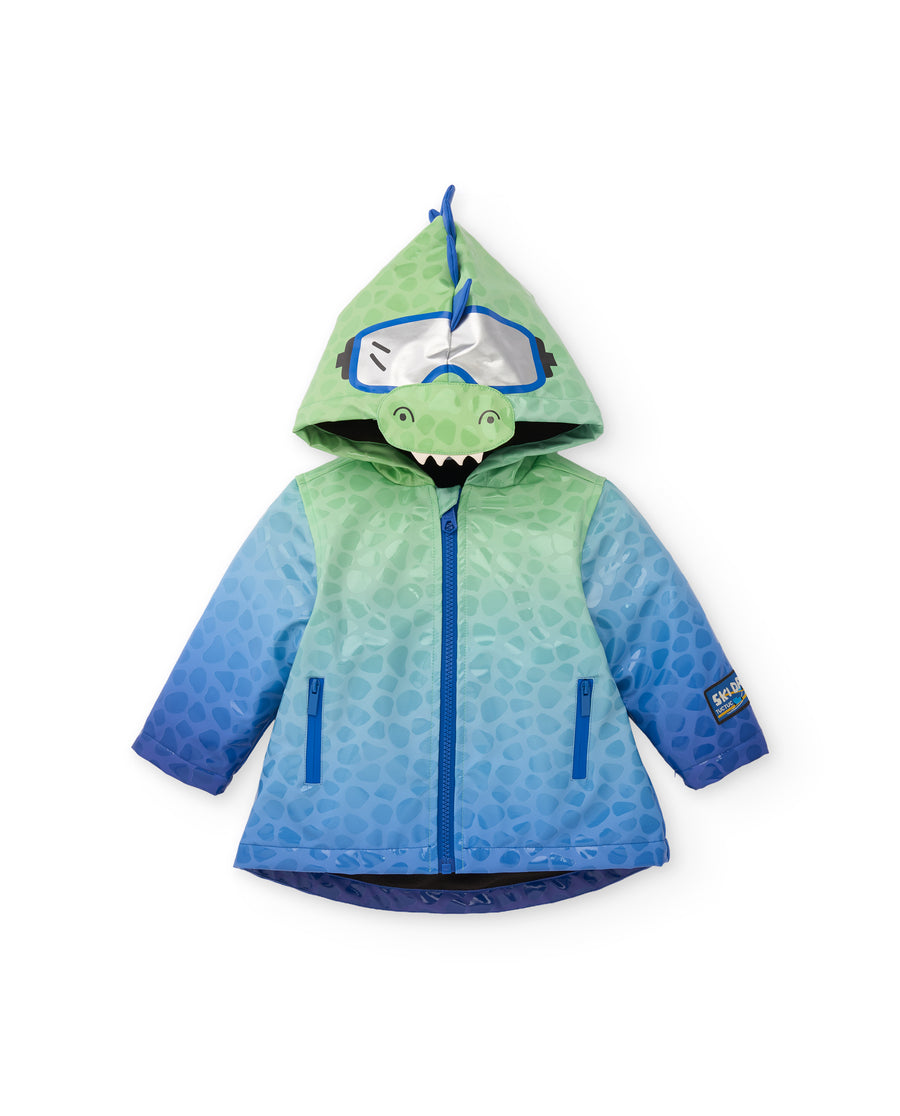 Imperméable pour garçon avec capuche et motif crocodile