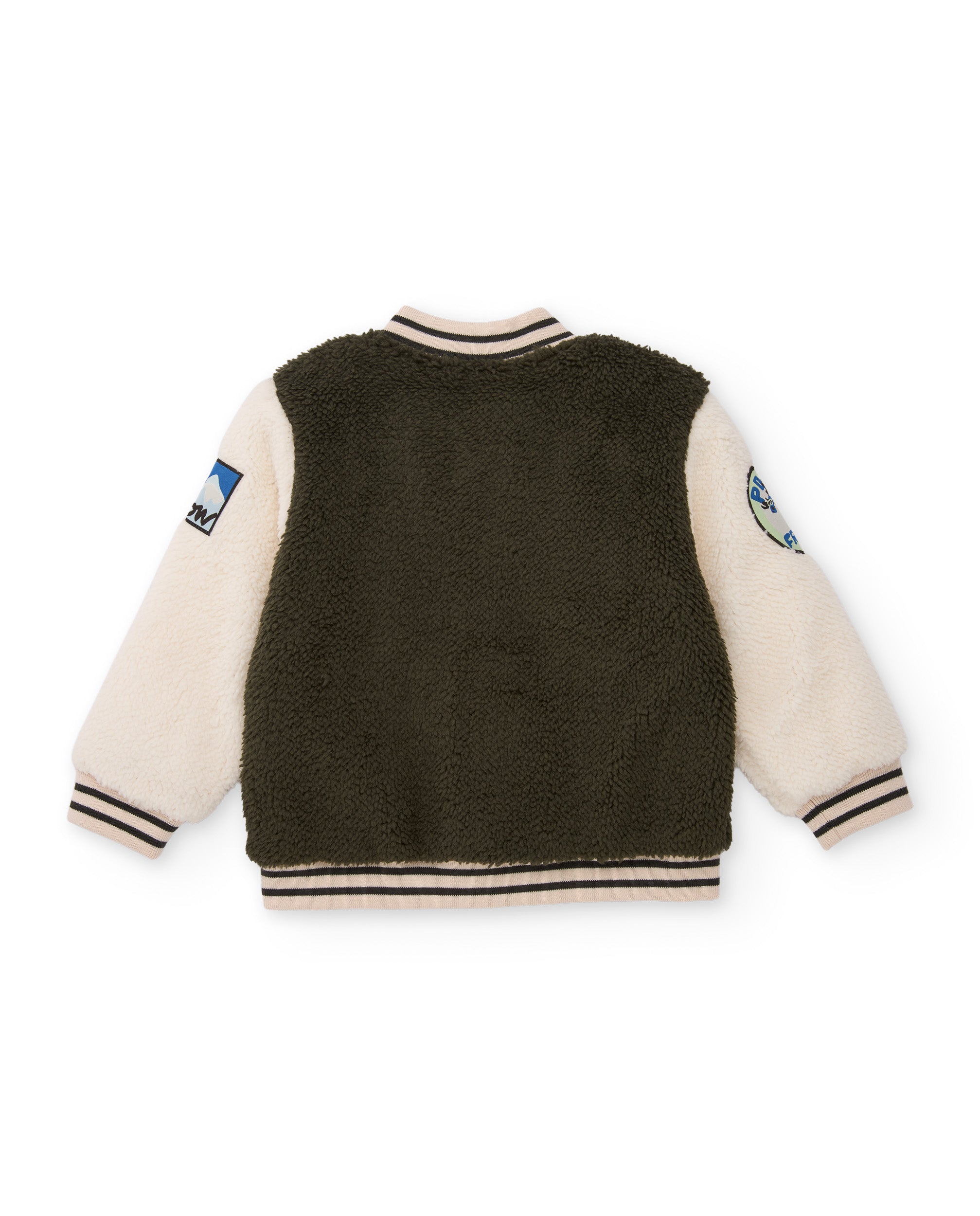 Chaqueta de niño de lana con parches decorativos
