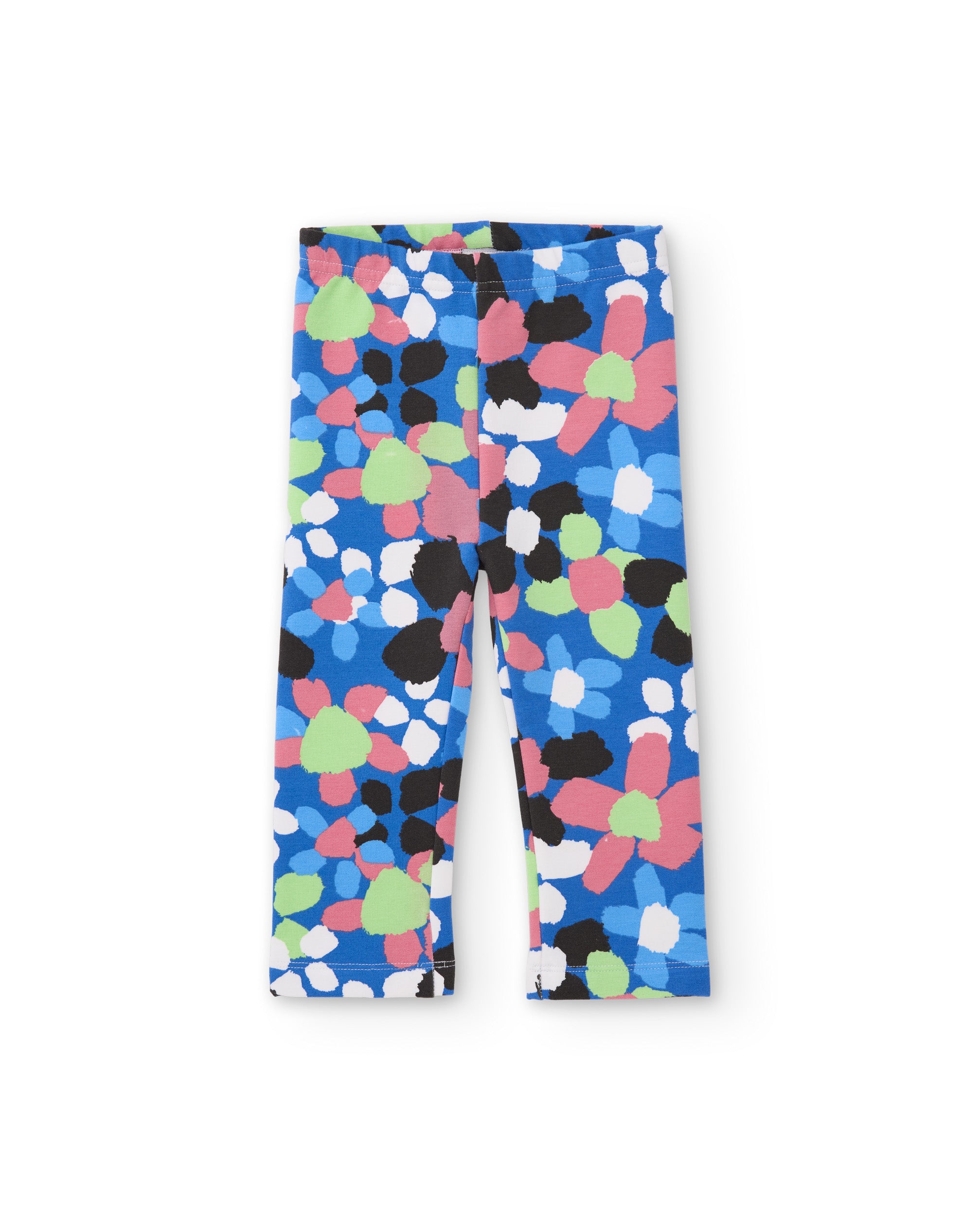 Legging de niña de felpa con estampado floral y ajuste elástico
