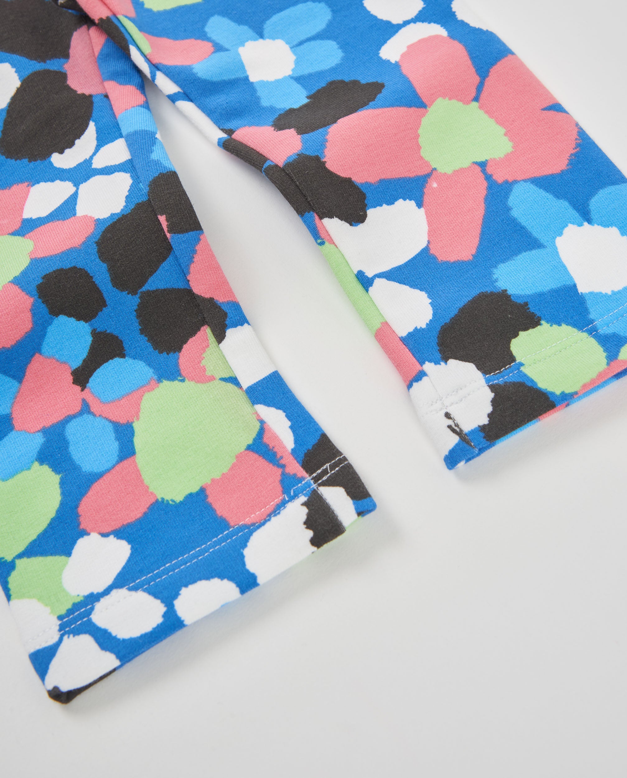Legging de niña de felpa con estampado floral y ajuste elástico