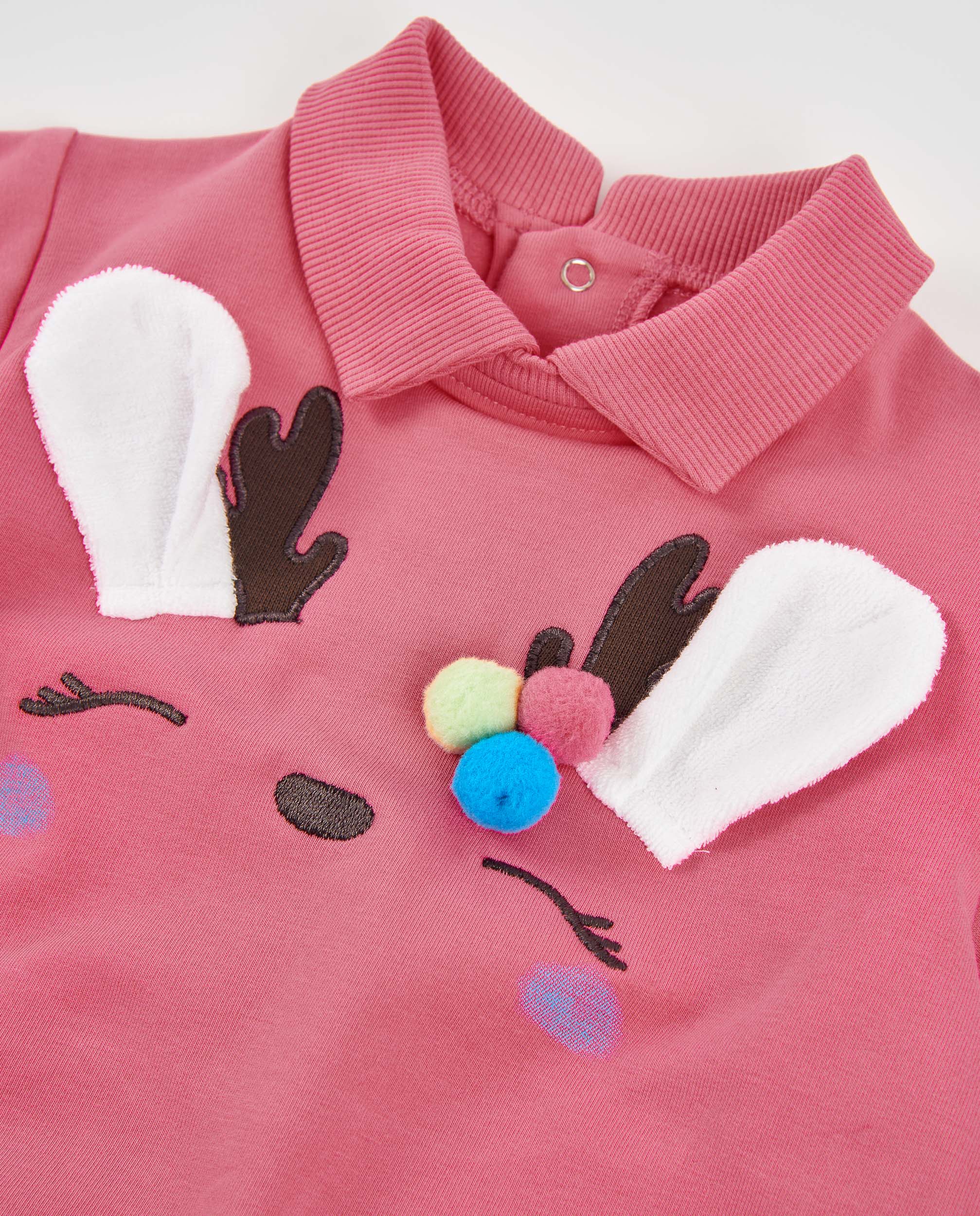 Vestido de niña de felpa con diseño divertido y tacto cálido