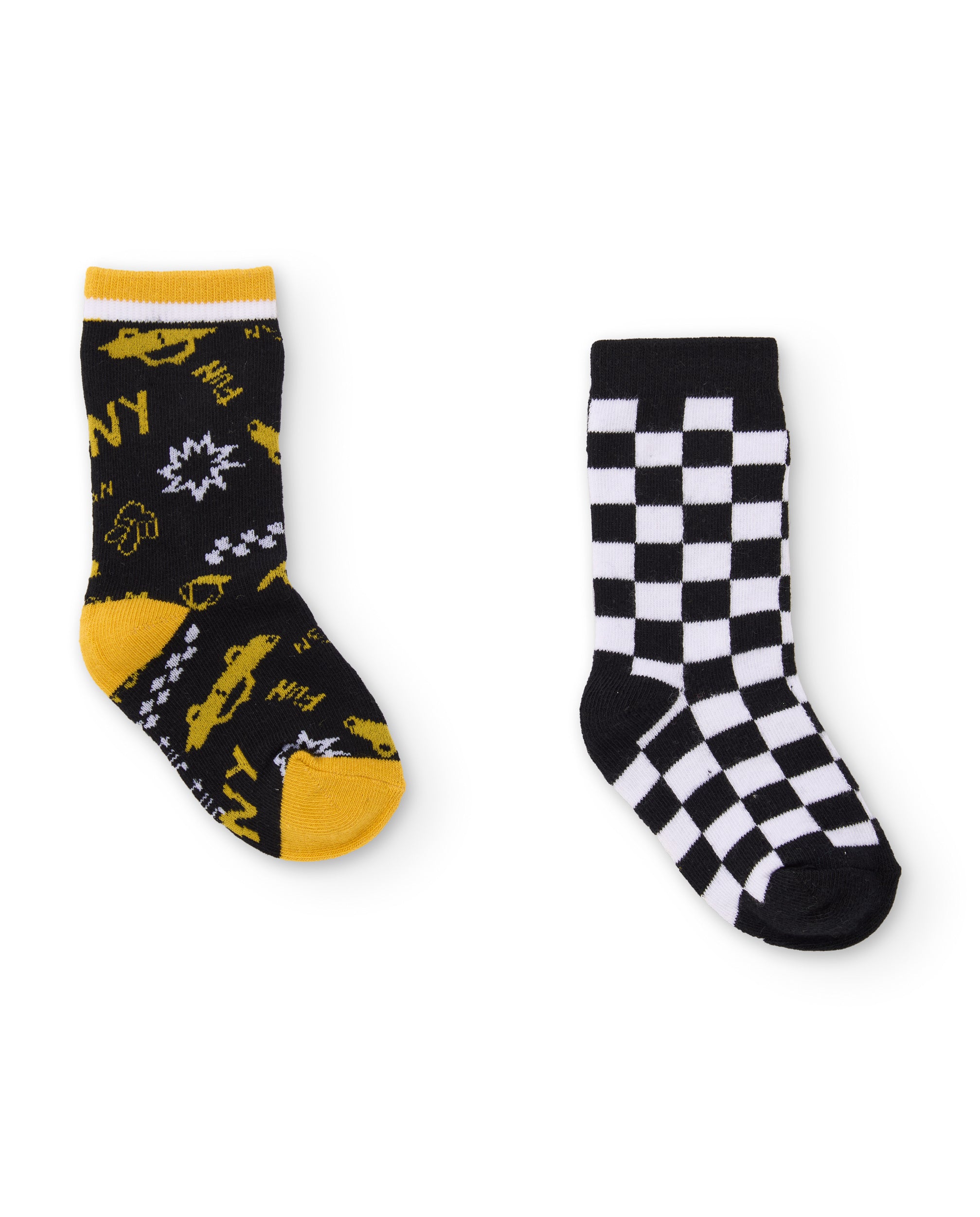 Set de calcetines de niño de tricot con estampado geométrico