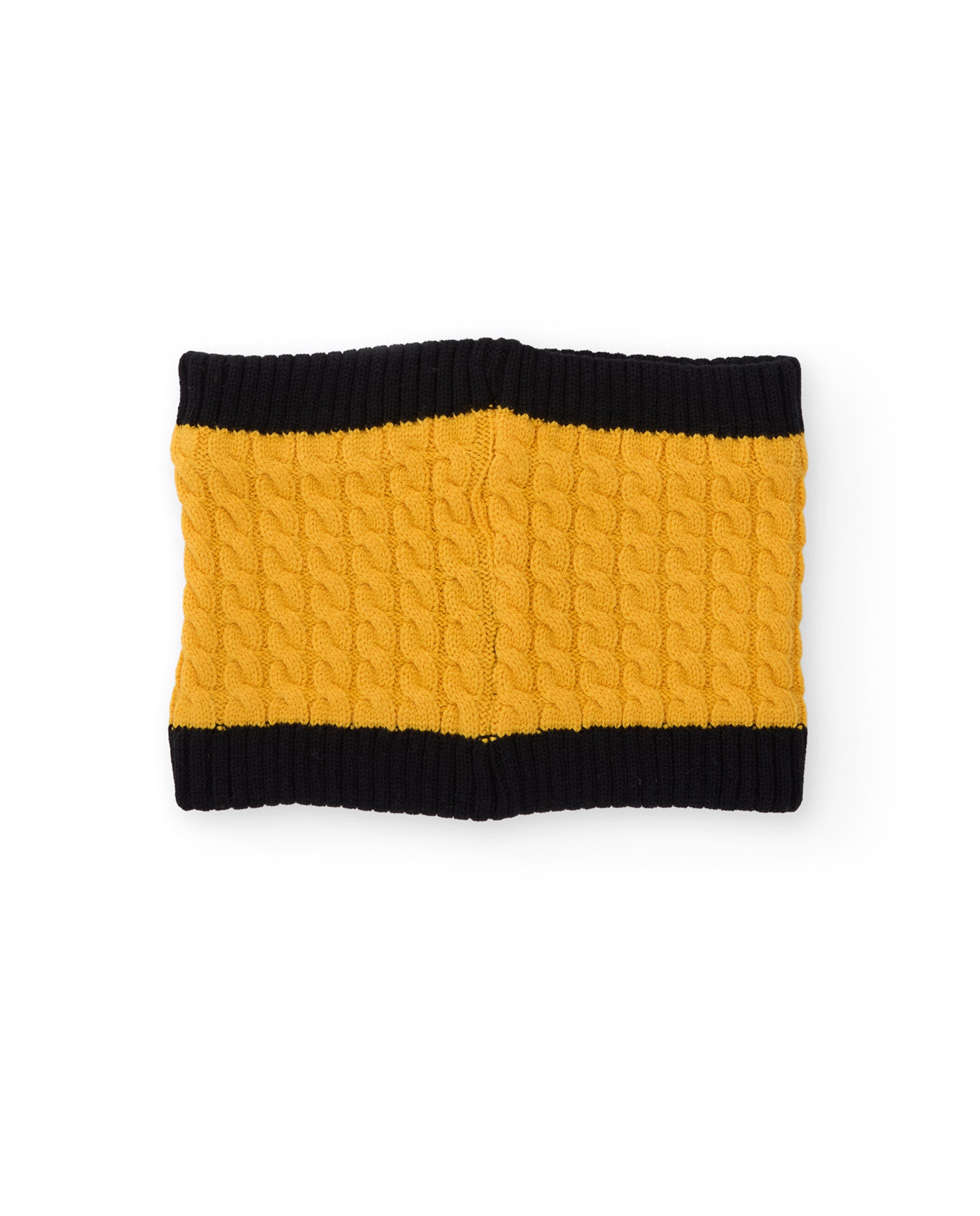 Braga de cuello de niño de tricot con aplique divertido y tacto cálido