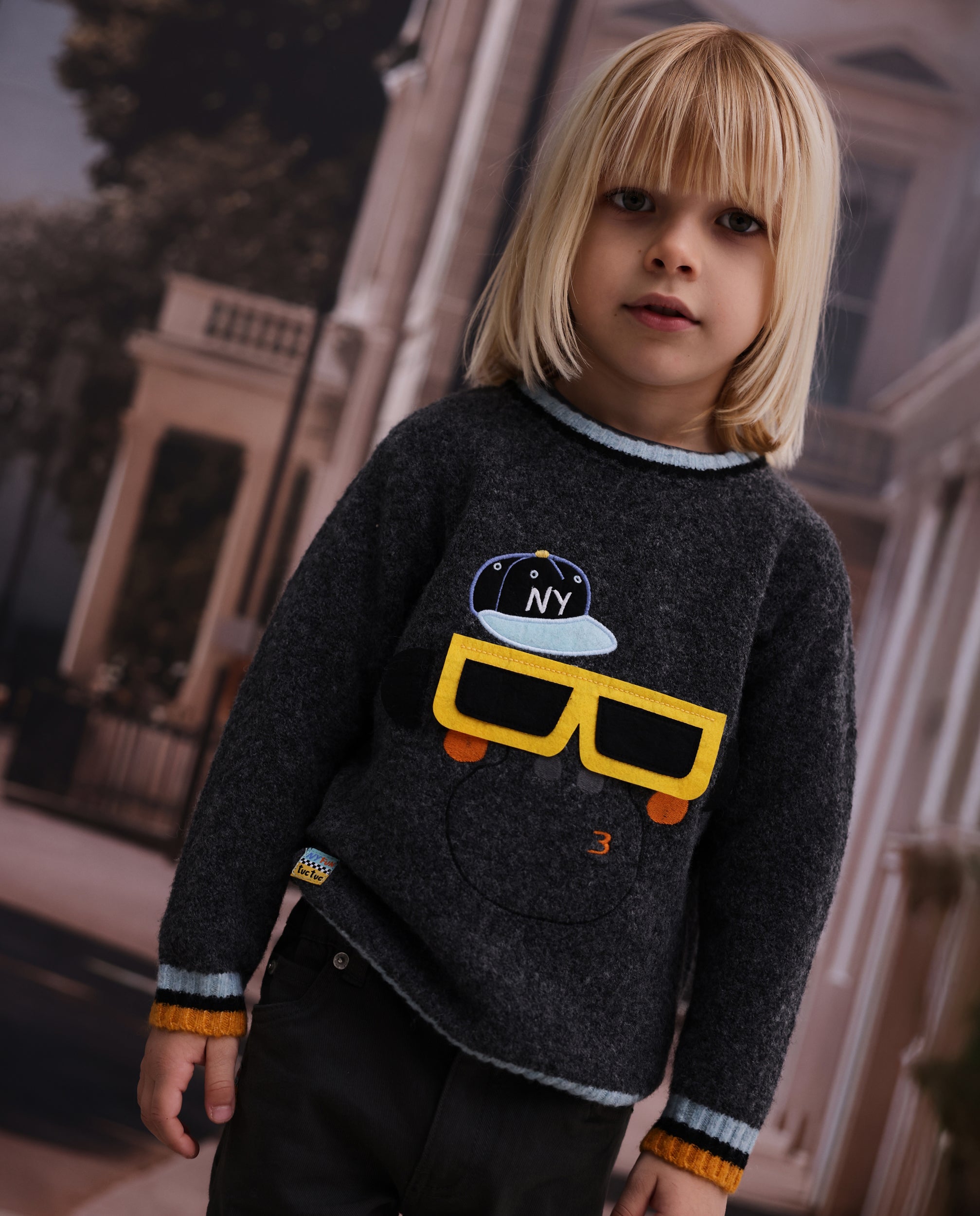 Jersey de niño de tricot con diseño divertido y tacto suave