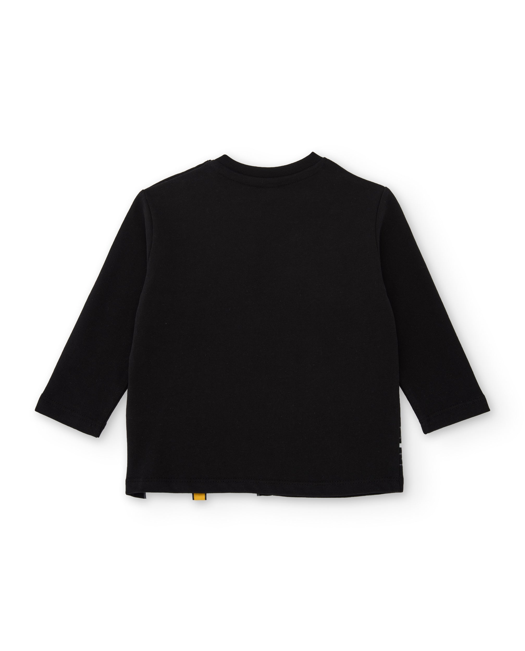 Camiseta de niño de punto con estampado urbano y manga larga