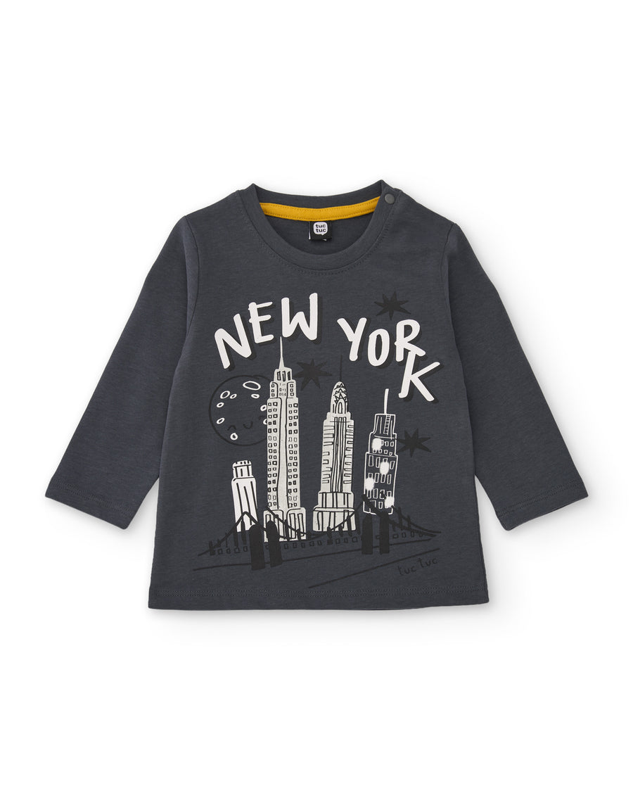 T-shirt en maille pour garçon avec imprimé de ville