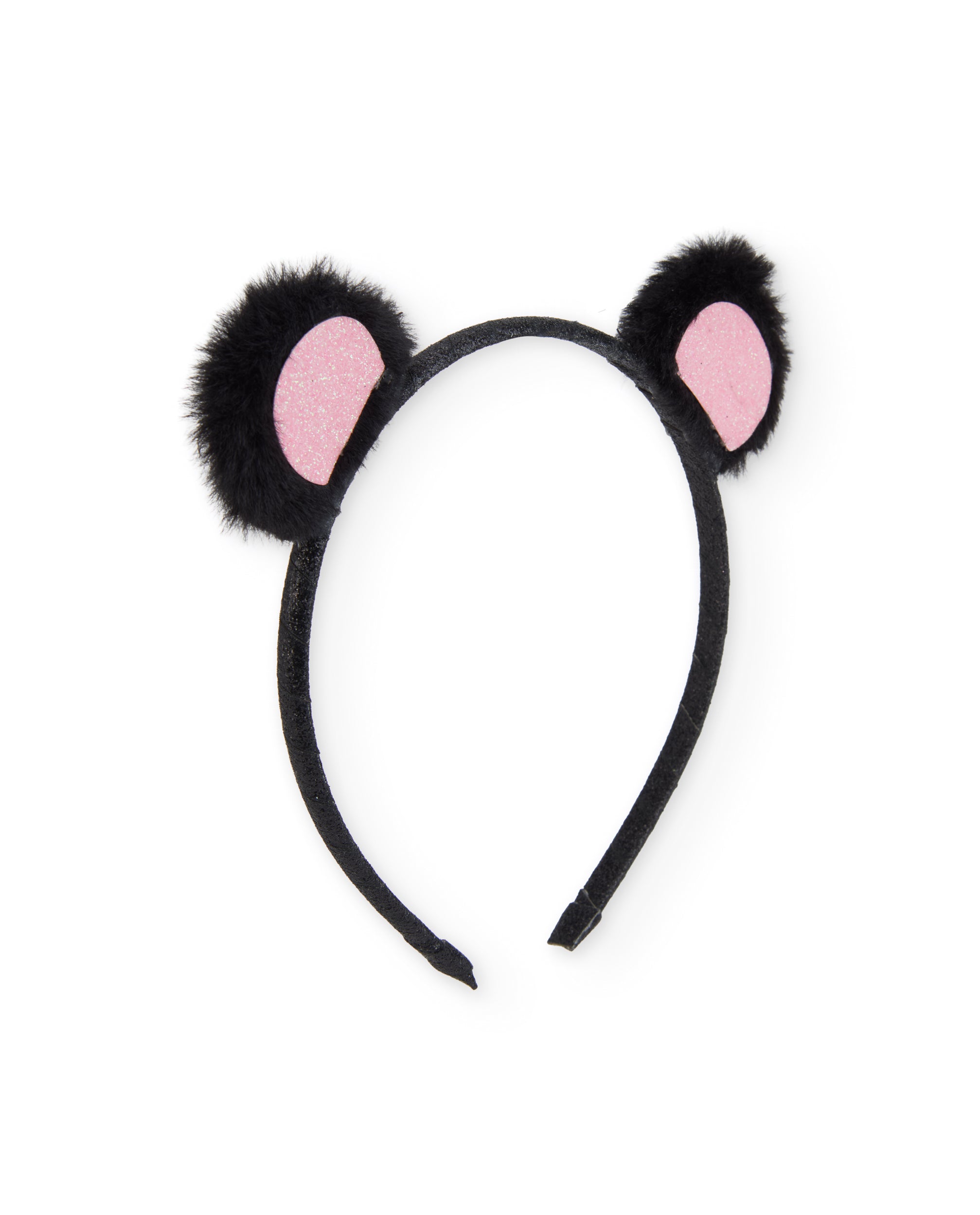 Diadema de niña con orejas de peluche y acabado glitter