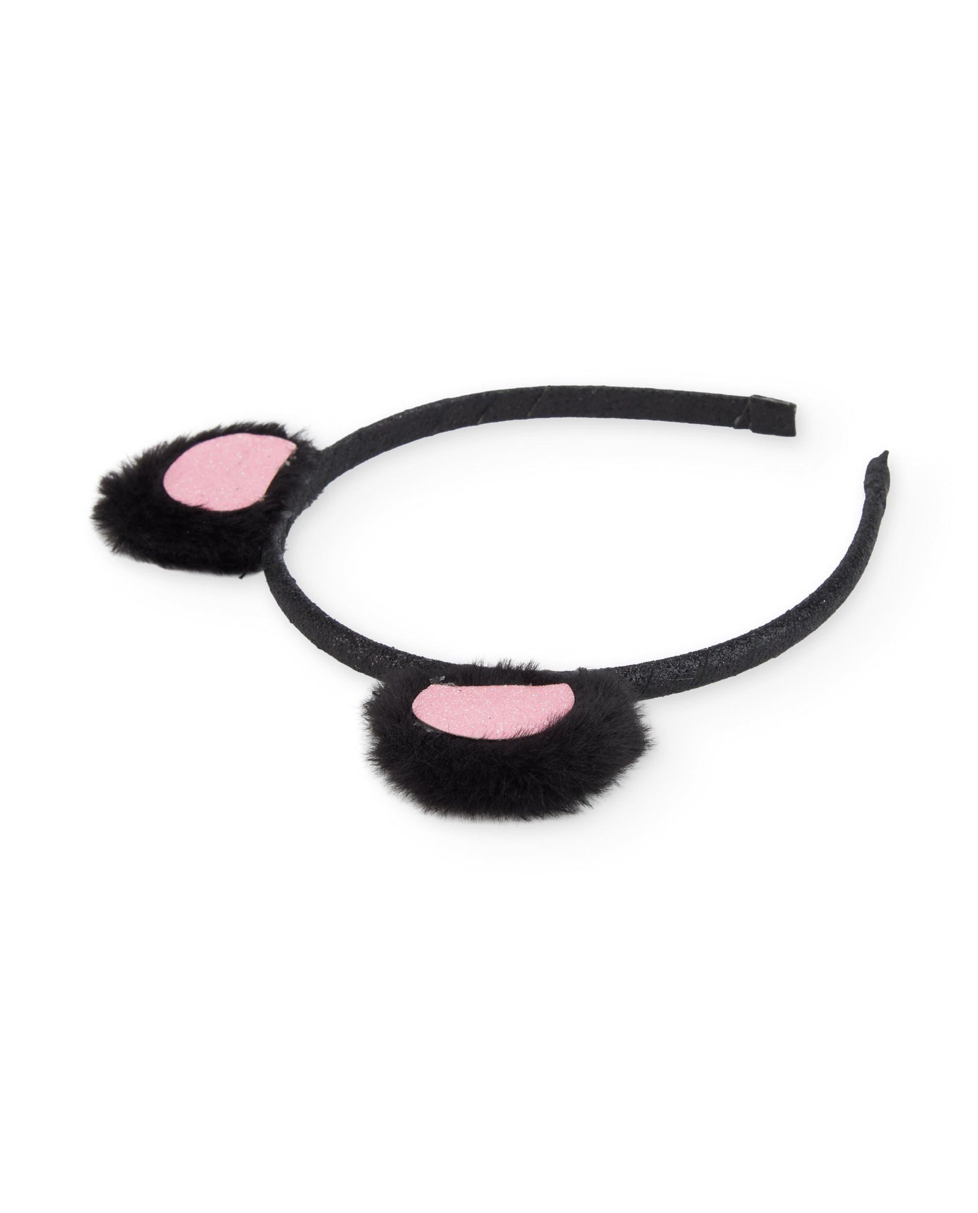 Diadema de niña con orejas de peluche y acabado glitter