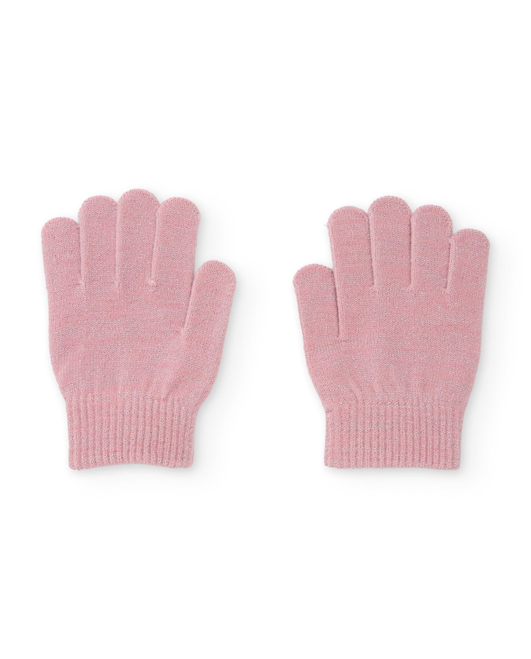 Guantes de niña de tricot con lazo decorativo