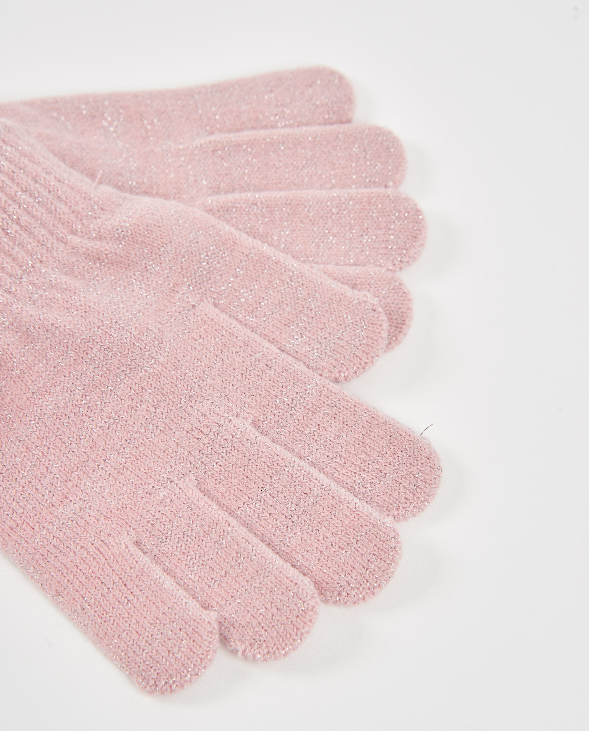 Guantes de niña de tricot con lazo decorativo