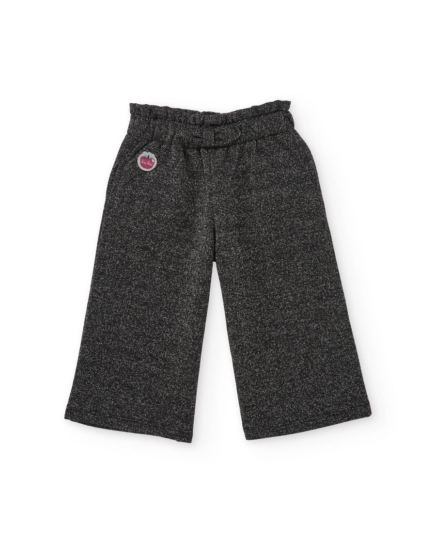 Pantalón de niña de felpa con cintura elástica y tacto suave