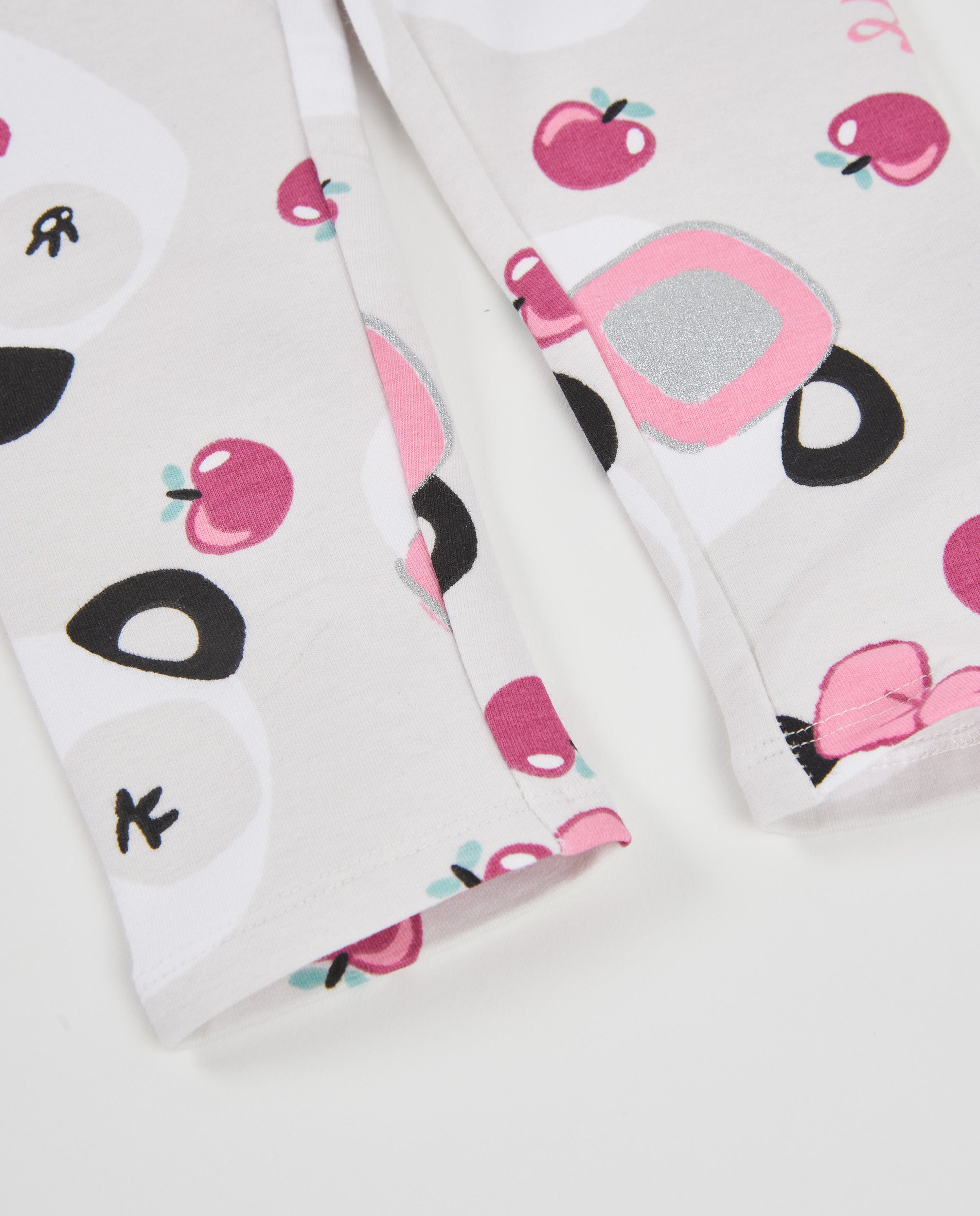 Legging de niña de felpa con estampado de pandas