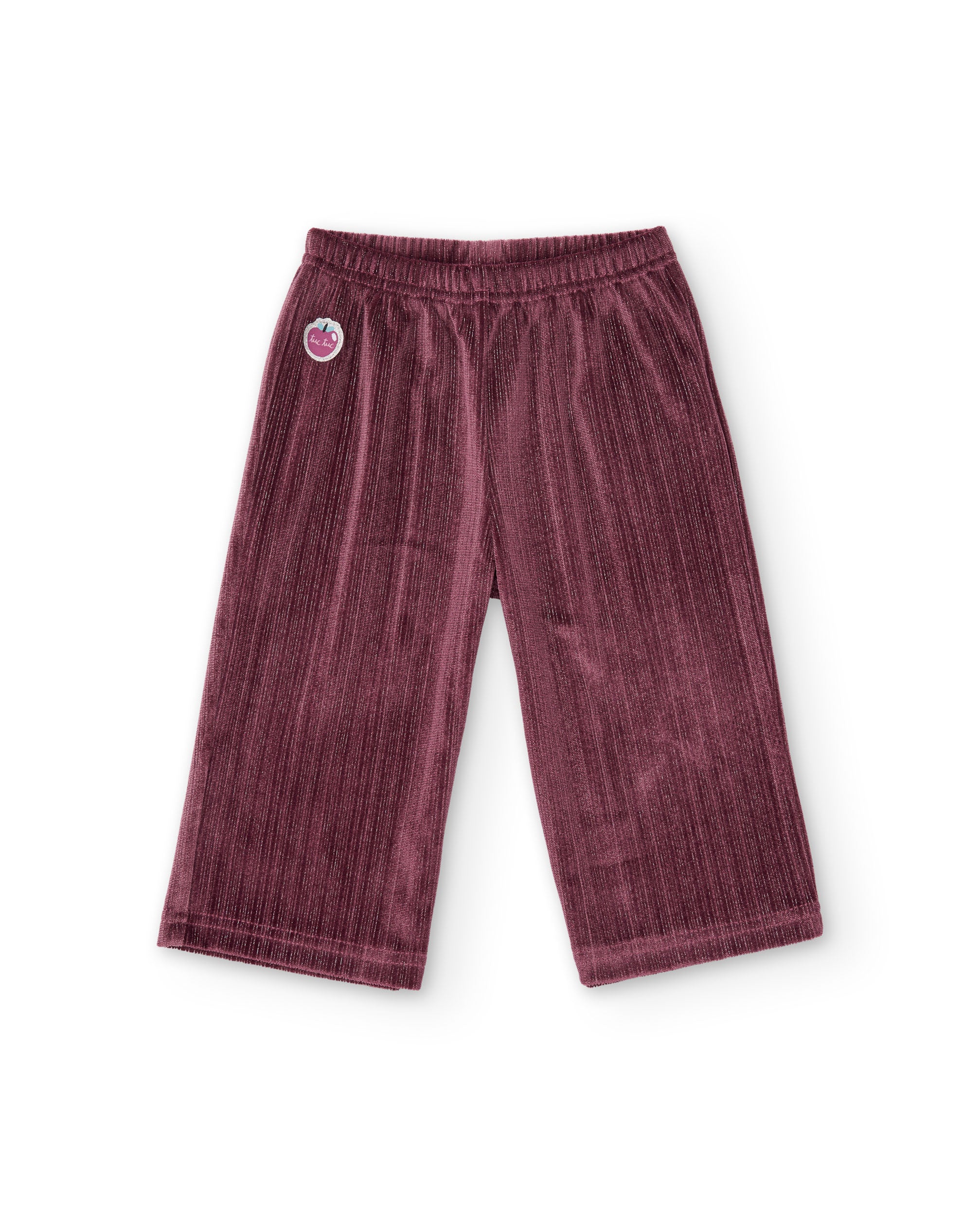 Conjunto de niña de felpa con sudadera estampada y detalle de lazo
