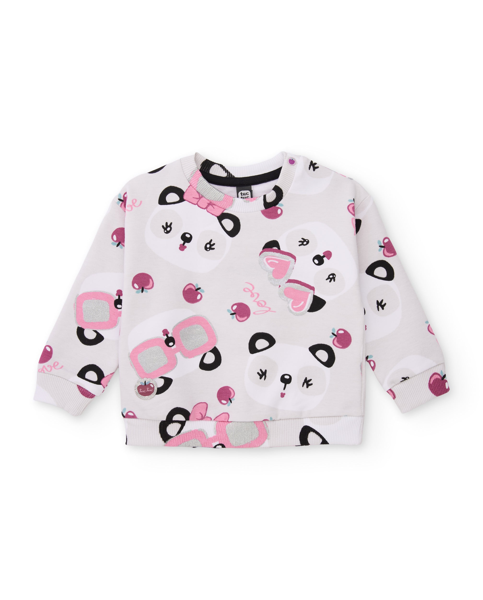 Sudadera de niña de felpa con estampado divertido y tacto suave
