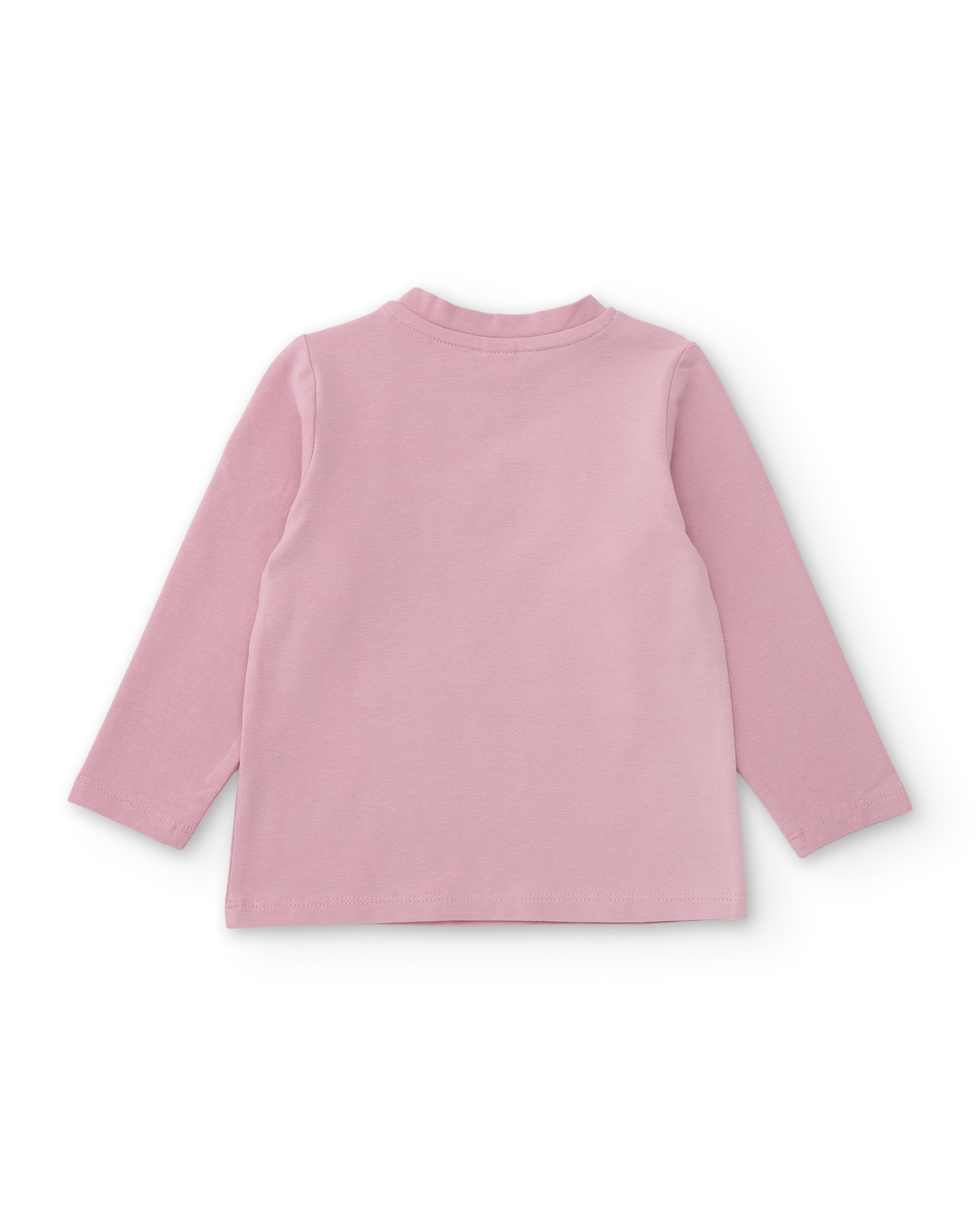 Camiseta de niña de punto con manga larga y gráfico panda