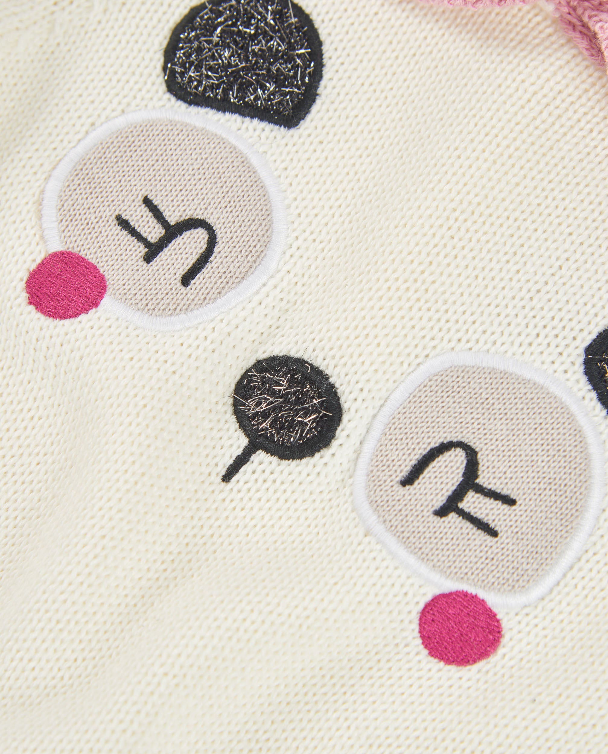 Vestido de niña de tricot con manga larga y volante