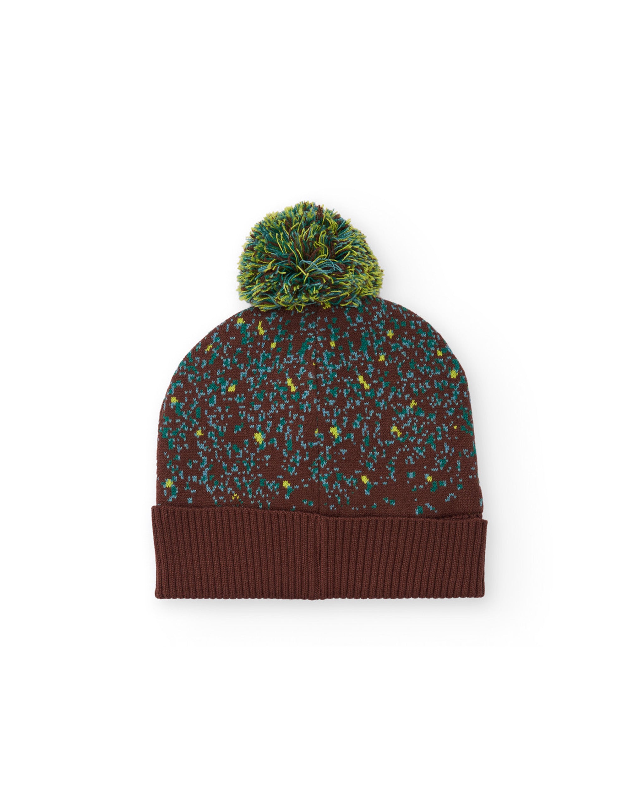Gorro de niño de tricot con pompón y diseño divertido
