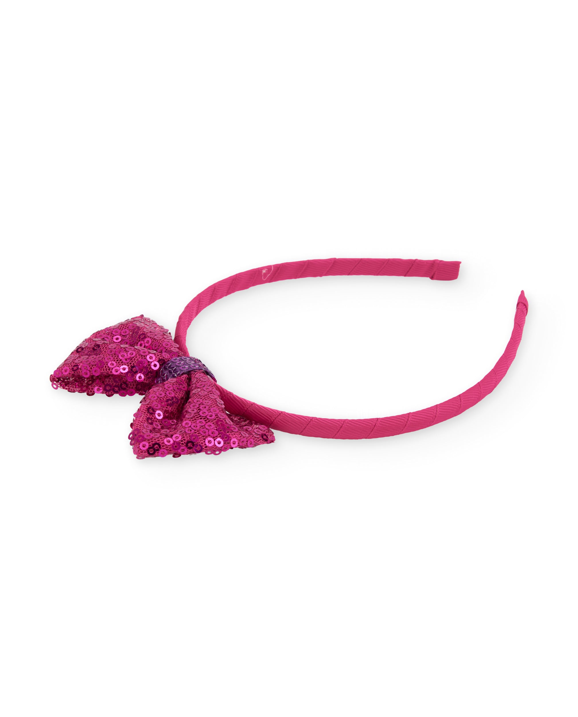 Diadema de niña con lazo de lentejuelas y diseño rígido