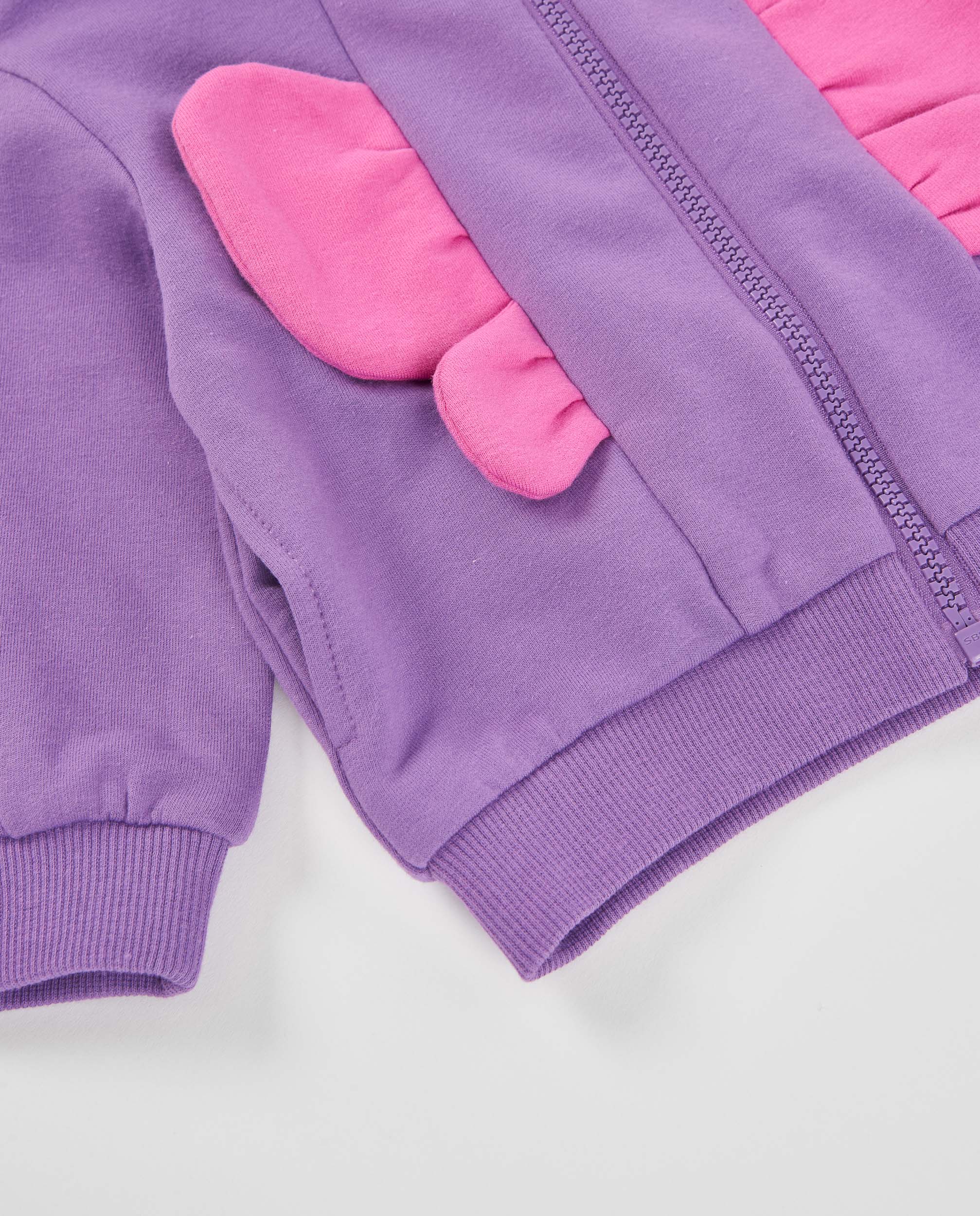 Sudadera de niña de felpa con capucha y diseño de alas