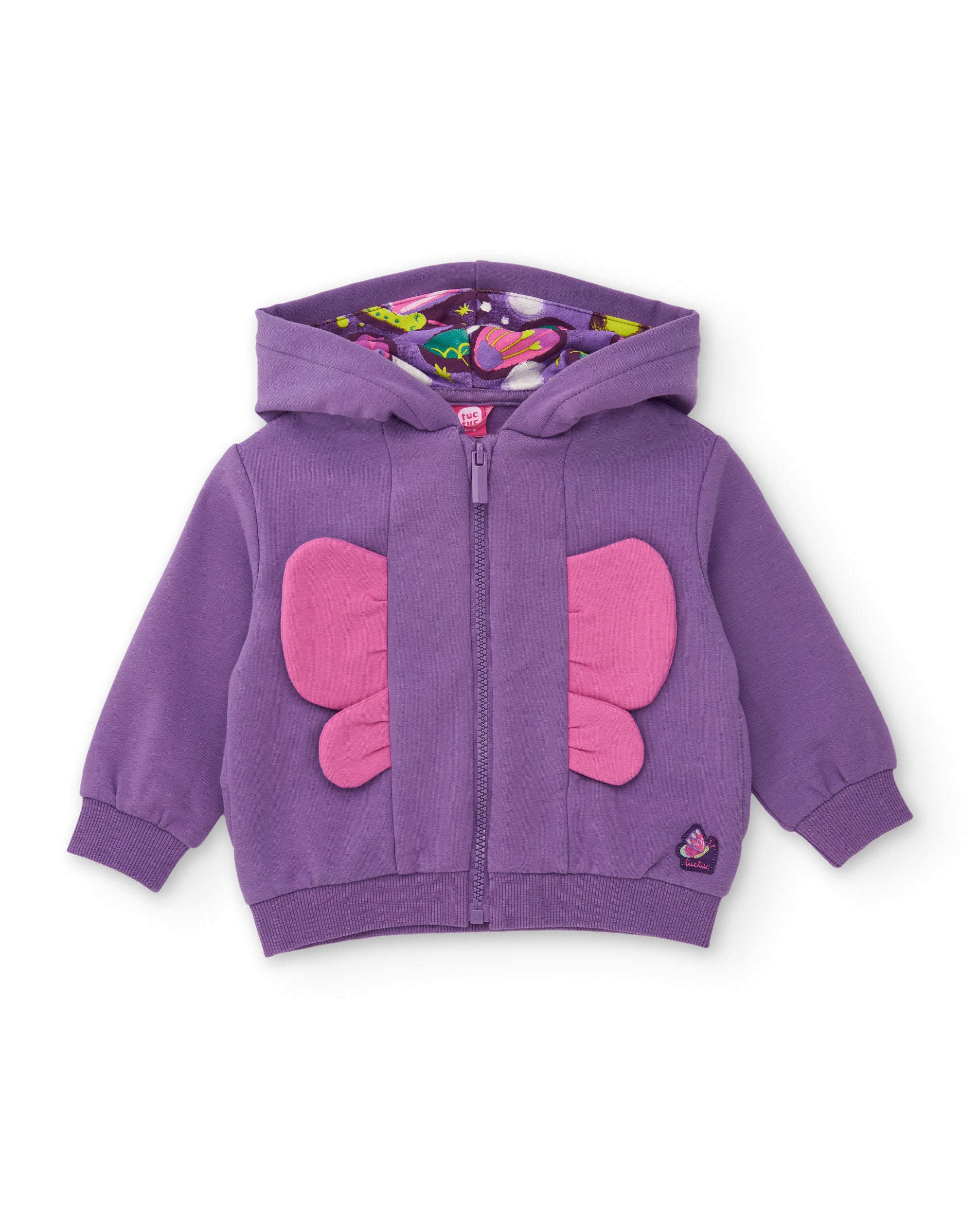 Conjunto de niña de felpa con sudadera de capucha y leggings estampados