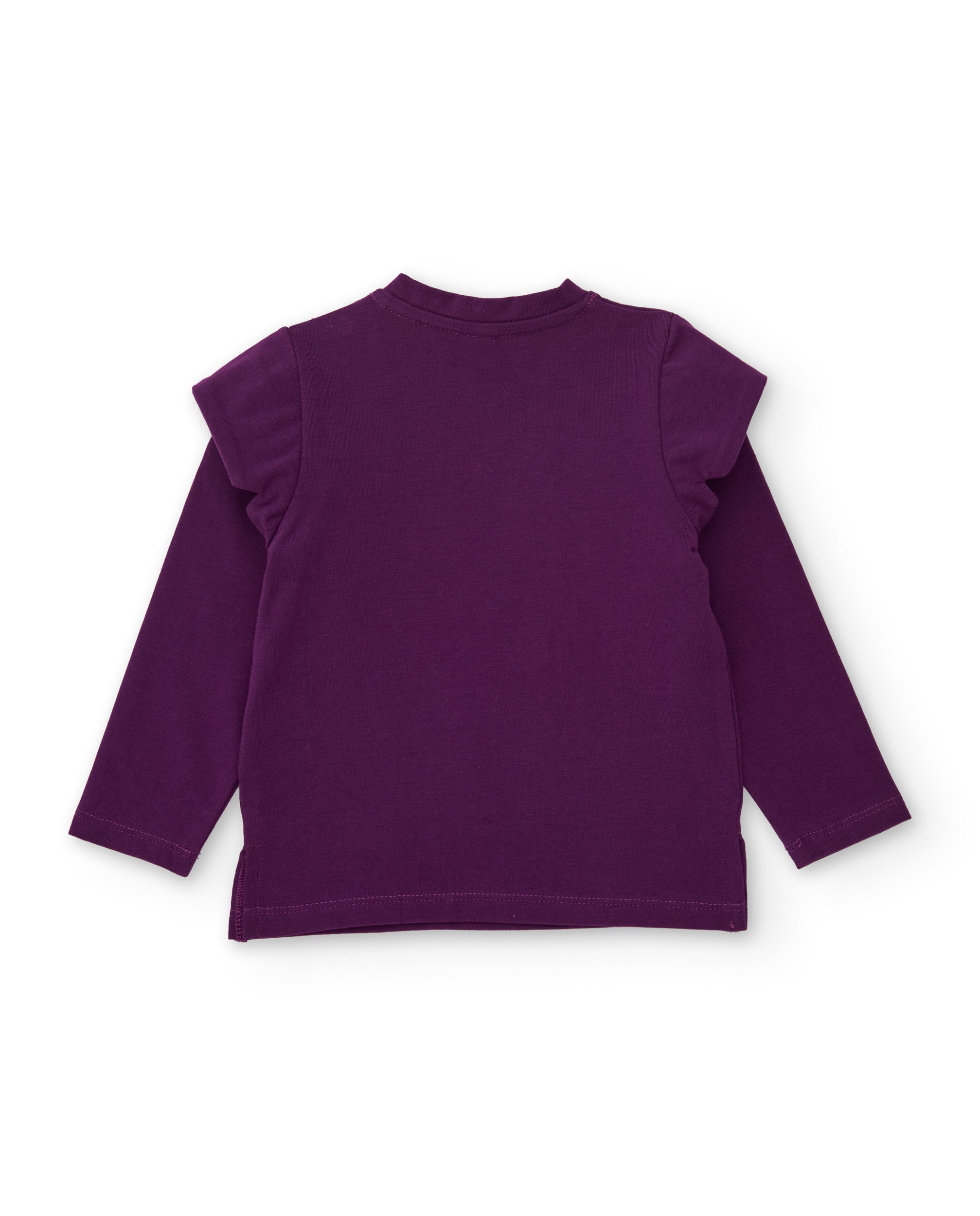 Camiseta de niña de punto con manga larga y diseño de mariposas