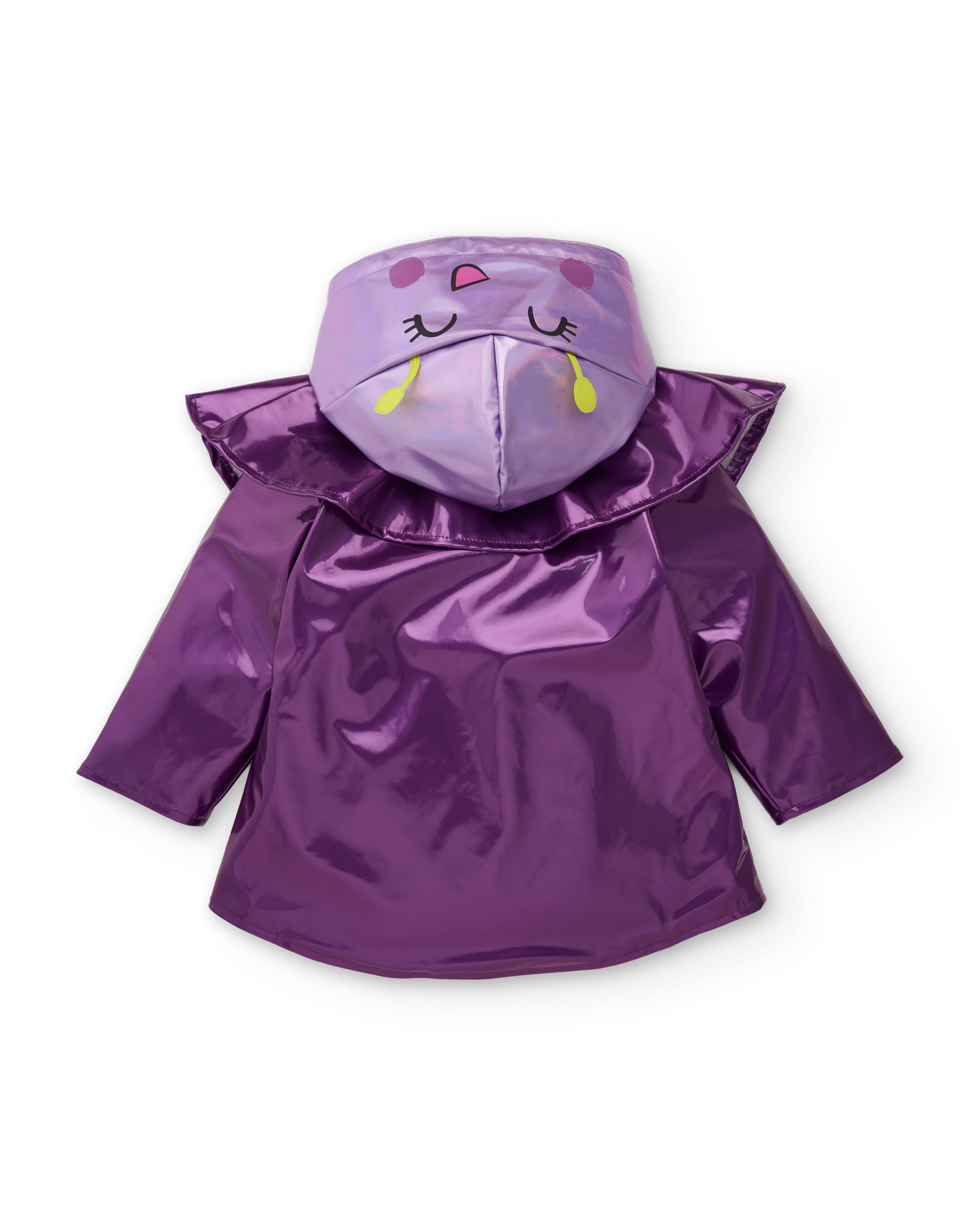 Chubasquero de niña con capucha y diseño de mariposa