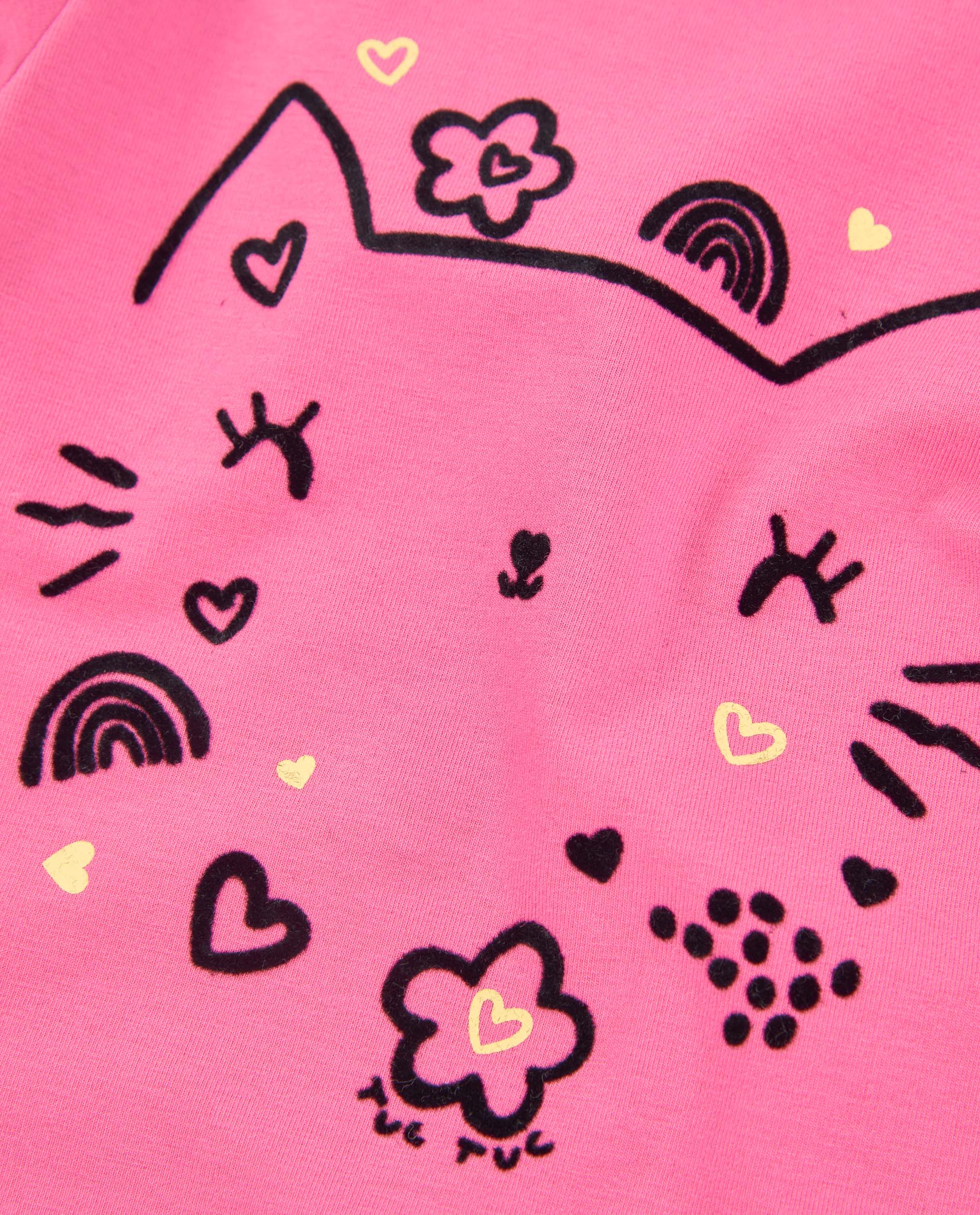 Camiseta de niña de punto con dibujo divertido y manga larga