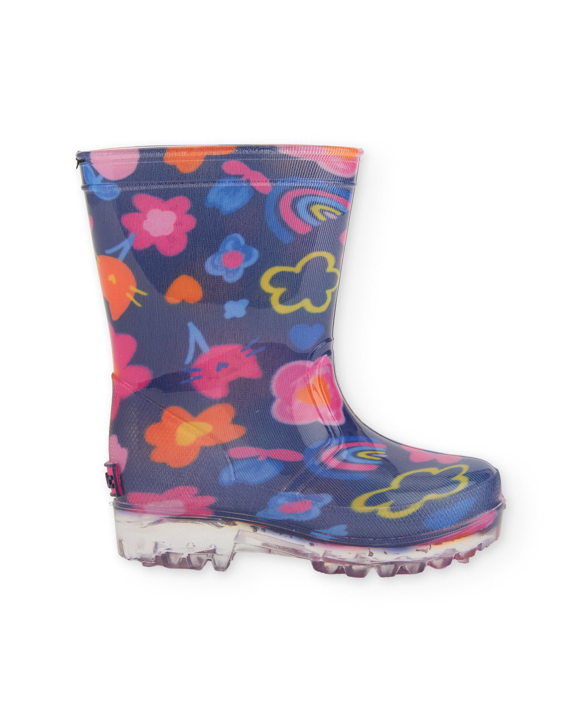 Bota agua niña estampado floral impermeable
