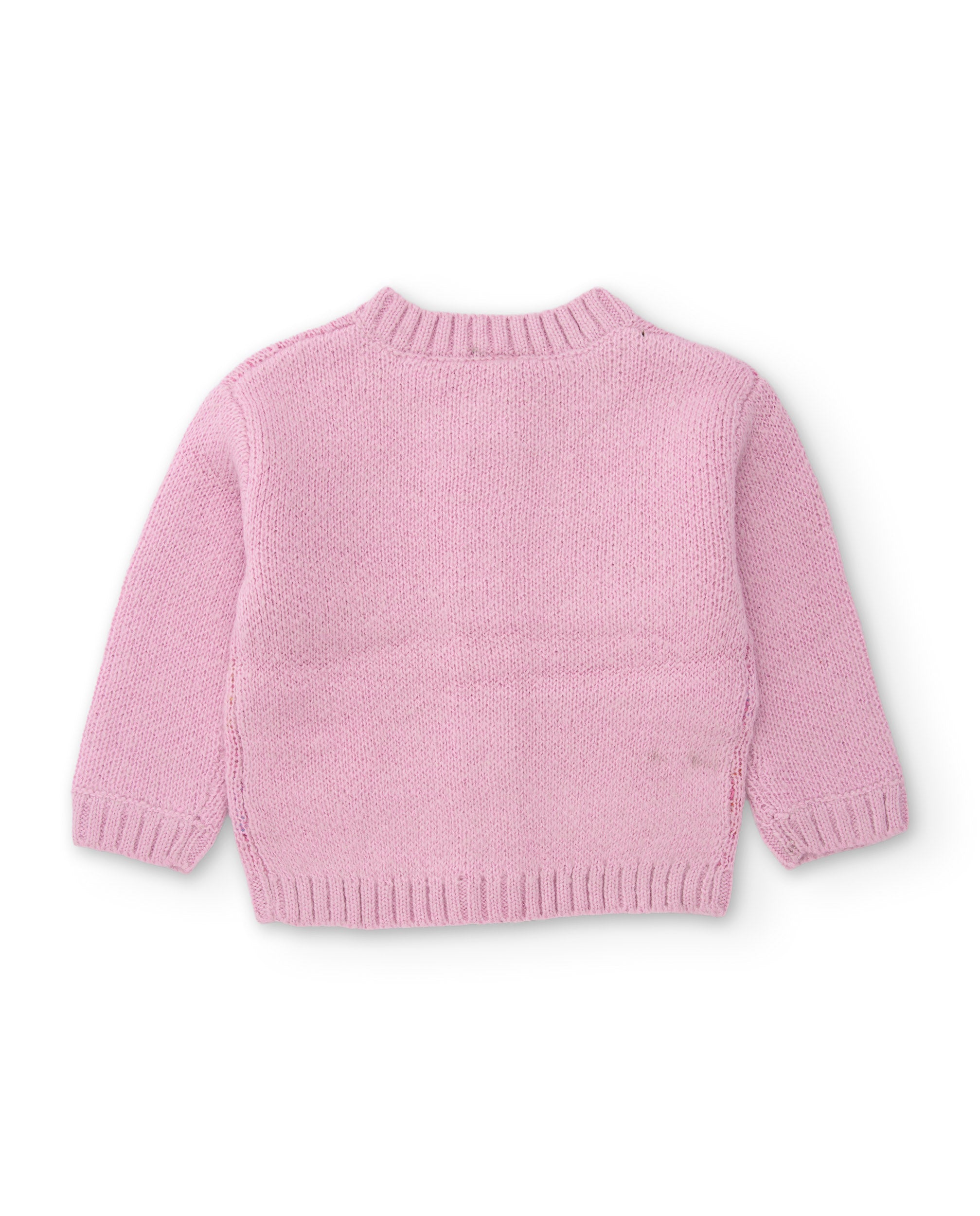 Chaqueta de niña de tricot con botones frontales y tacto suave