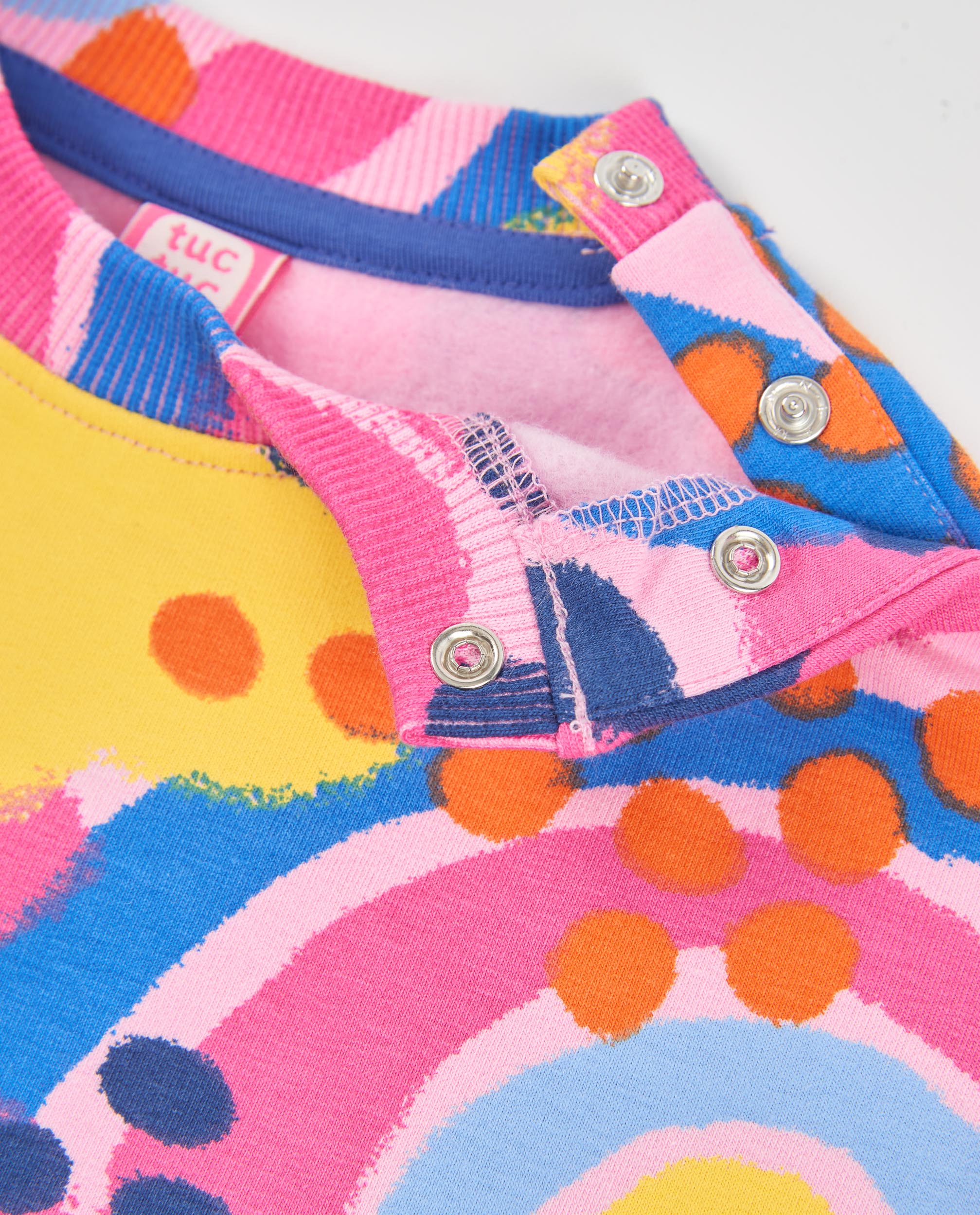 Sudadera de niña de felpa con estampado abstracto de flores