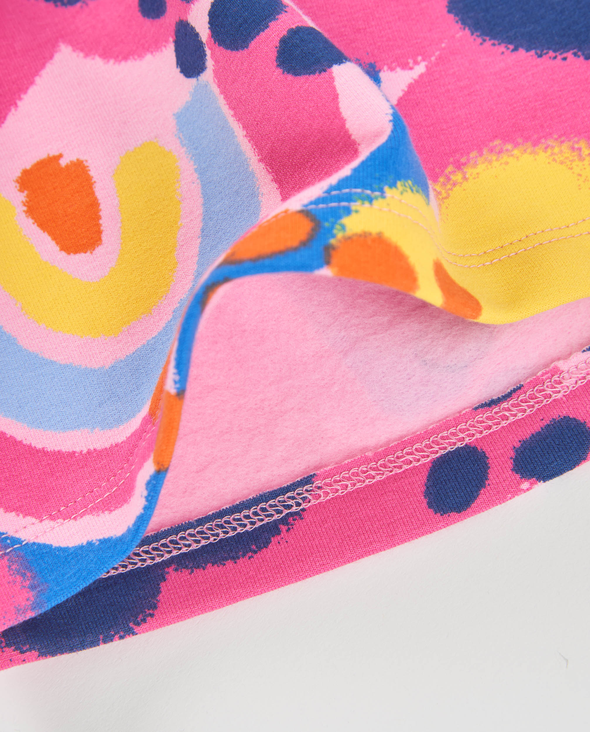 Falda de niña de felpa con estampado abstracto y lazada en la cintura