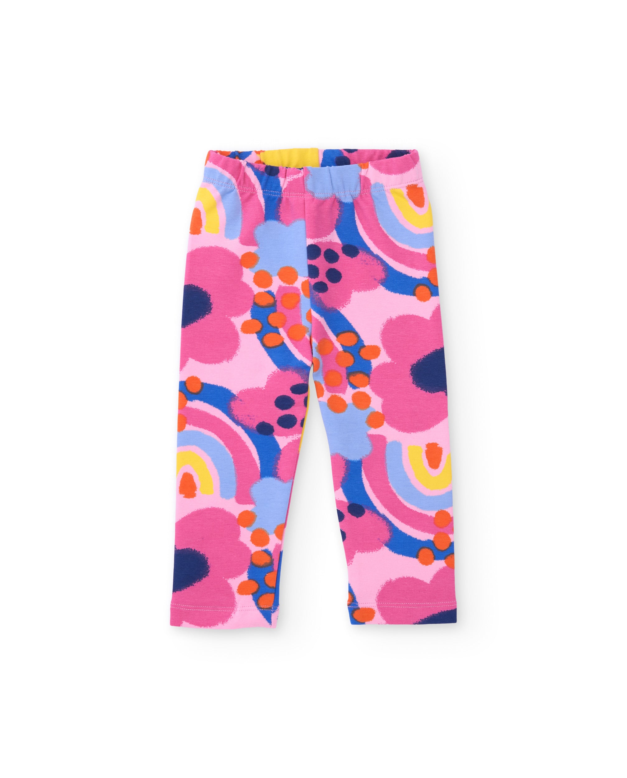 Legging de niña de felpa con estampado floral y ajuste cómodo