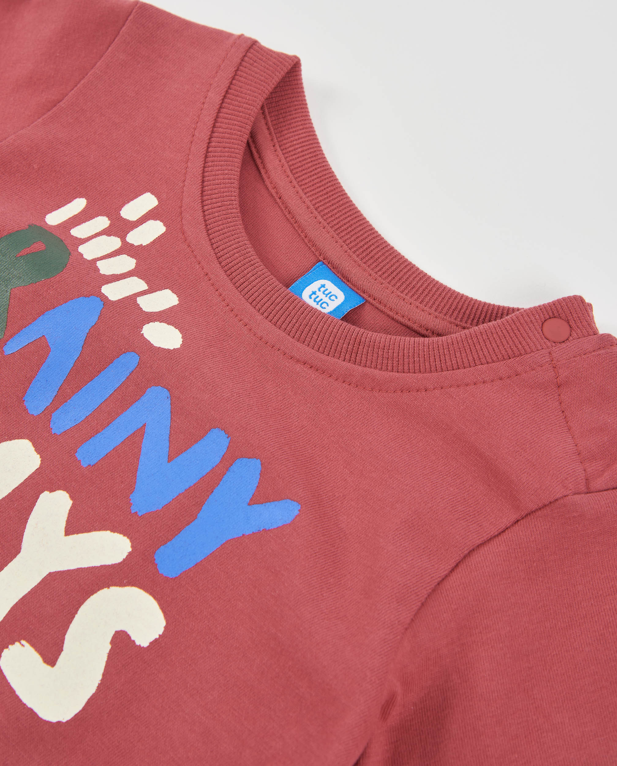 Camiseta de niño de punto con manga larga y gráfico divertido