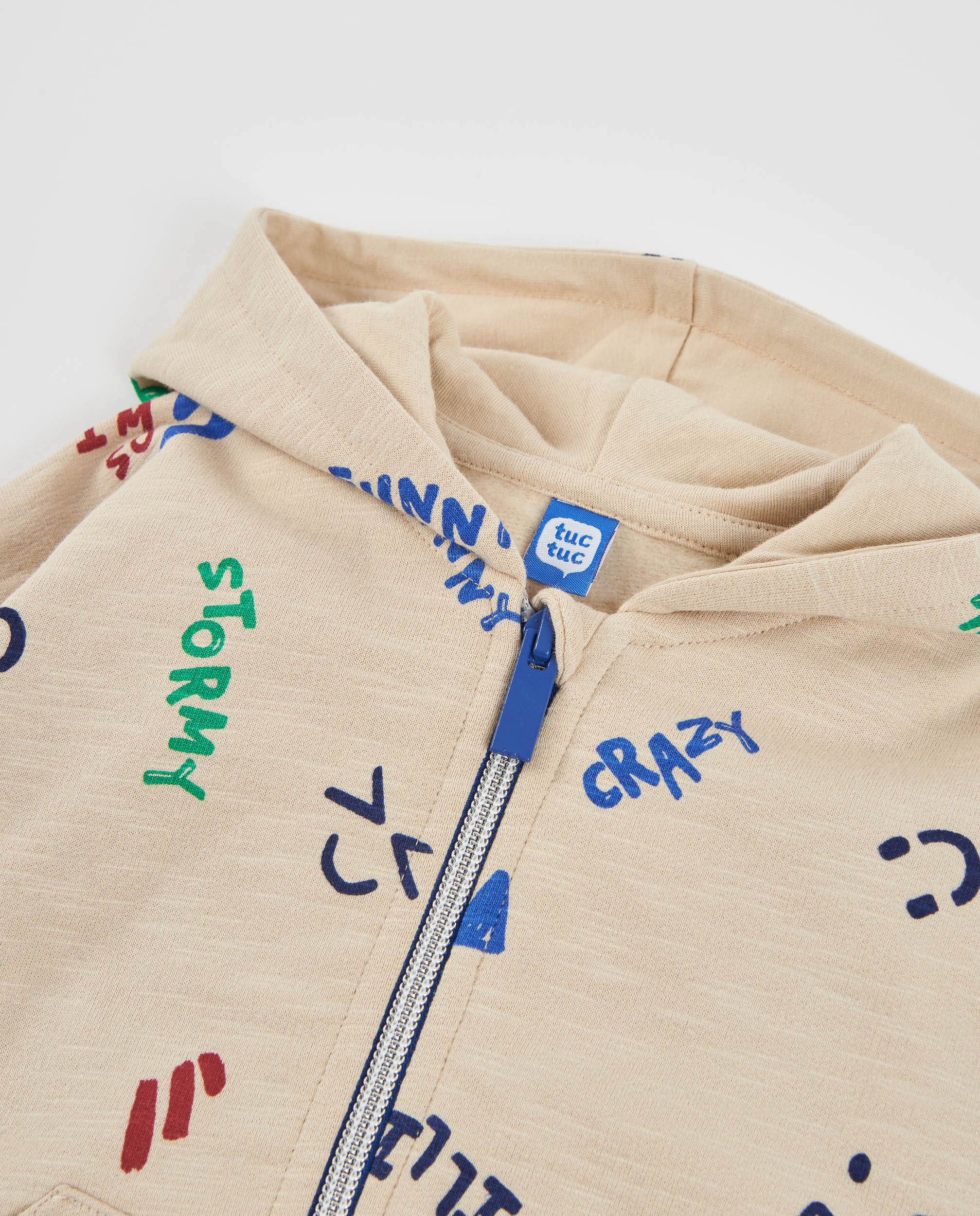 Chaqueta de niño de felpa con capucha y estilo urbano