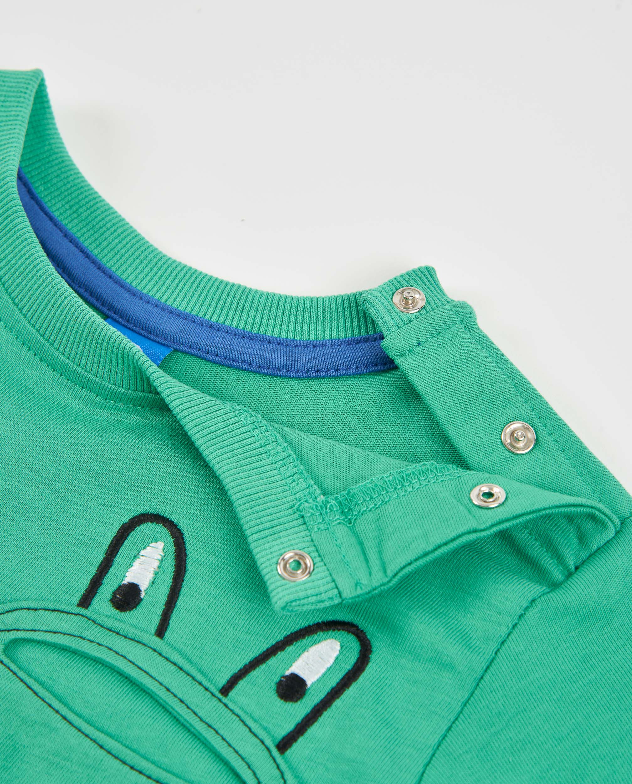 Camiseta de niño de punto con bolsillo y estampado divertido