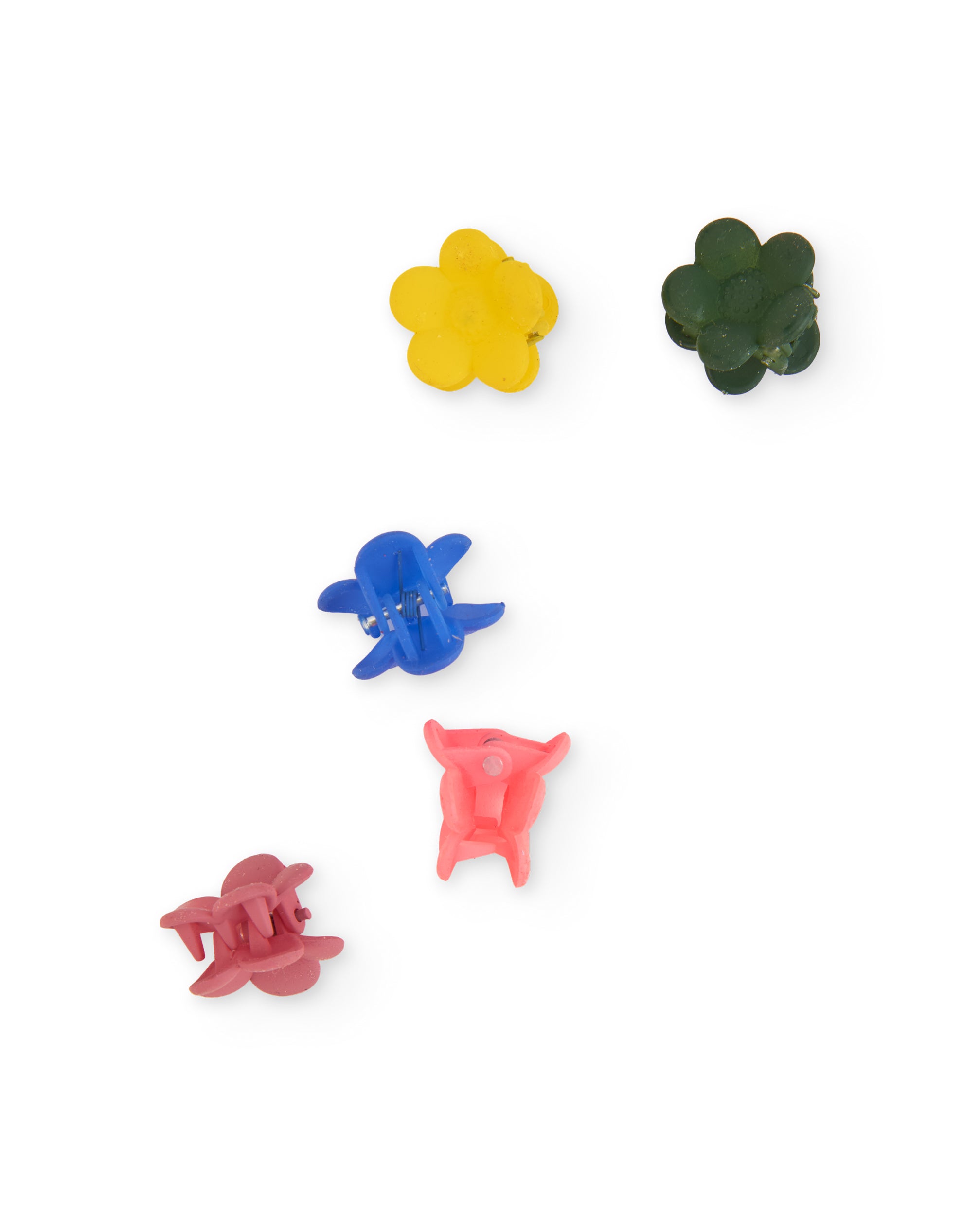 Clips de pelo de niña con forma de flor y colores vivos