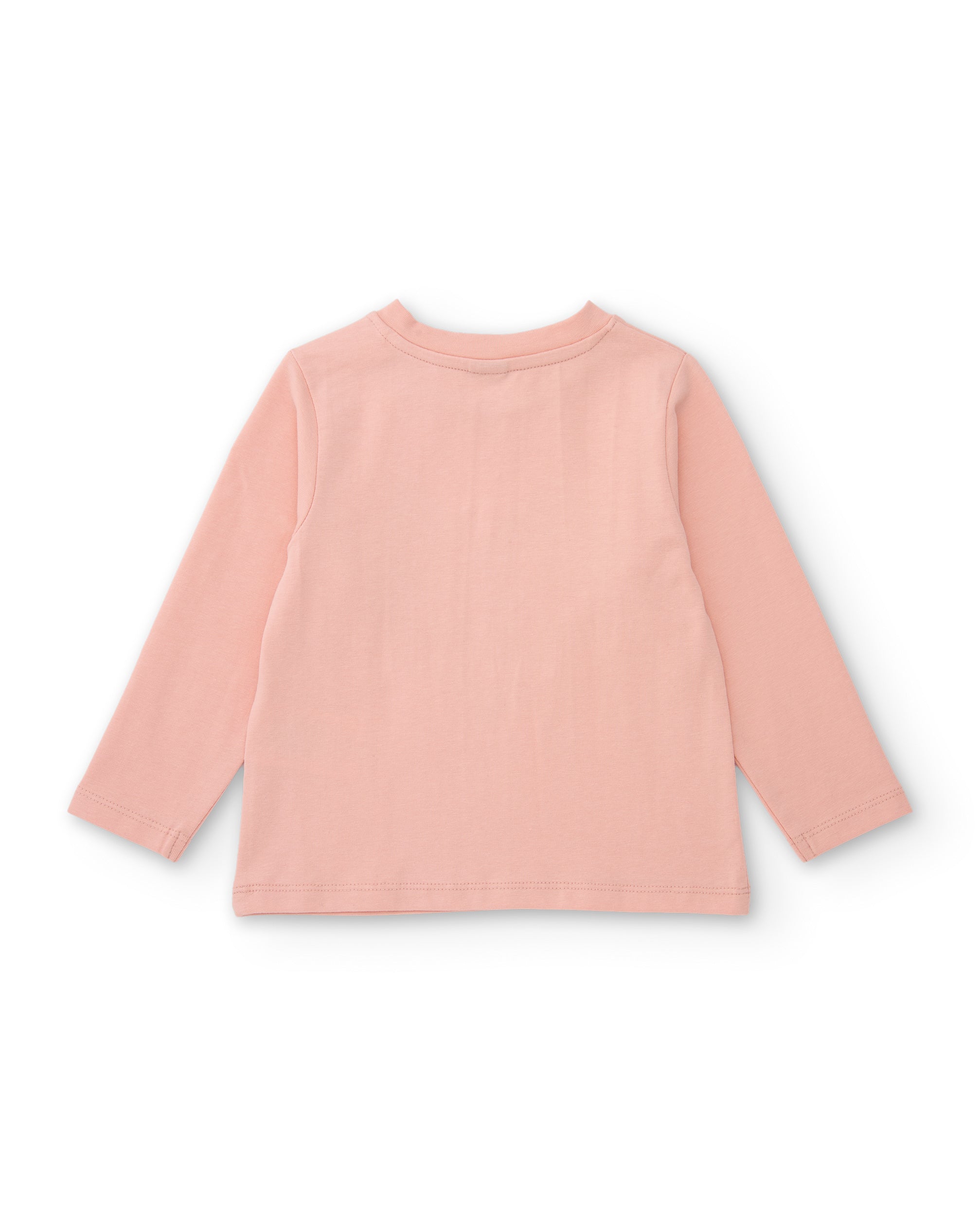 Camiseta de niña de punto con manga larga y estampado floral