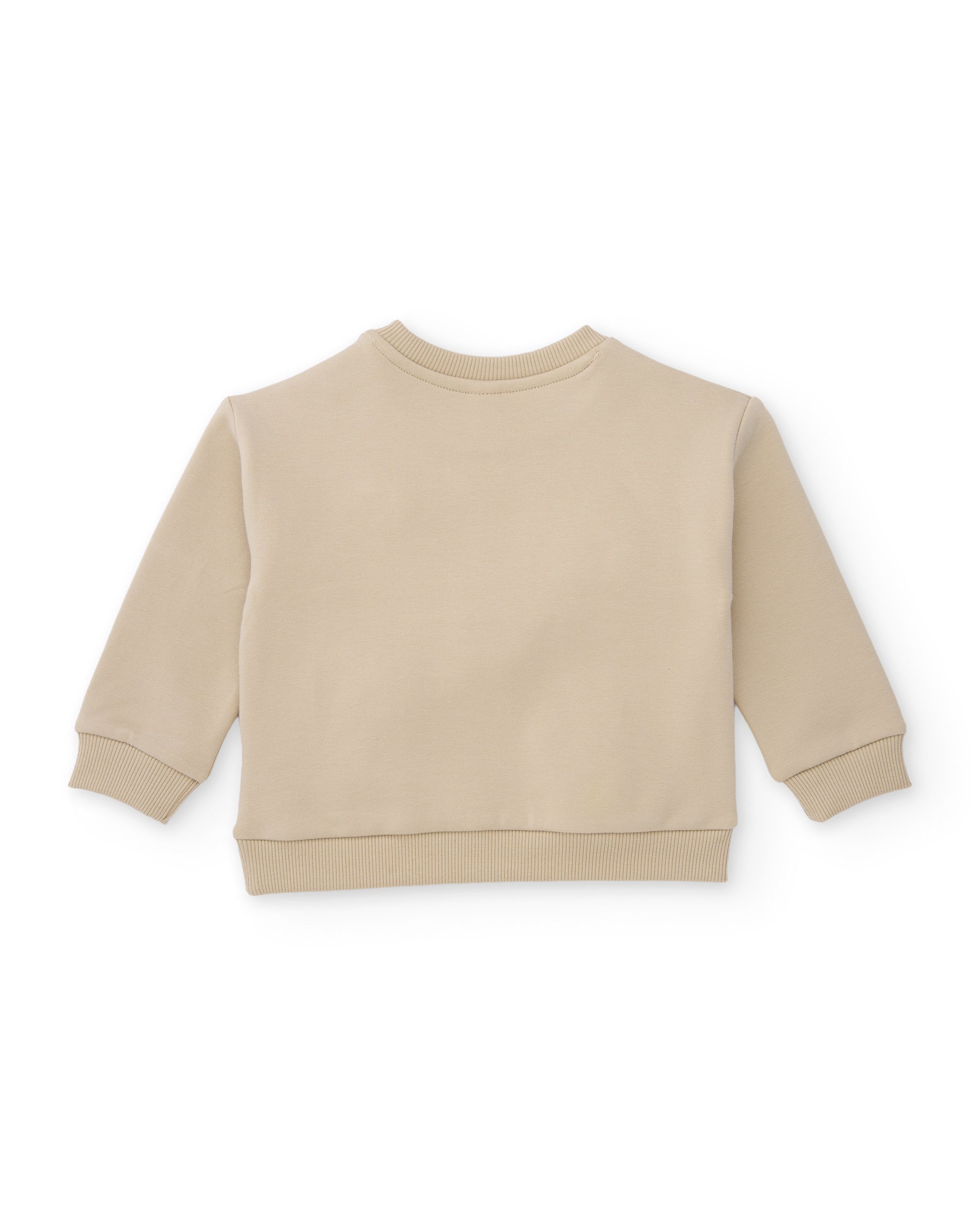 Sudadera de niña de felpa con bordados florales y tacto suave