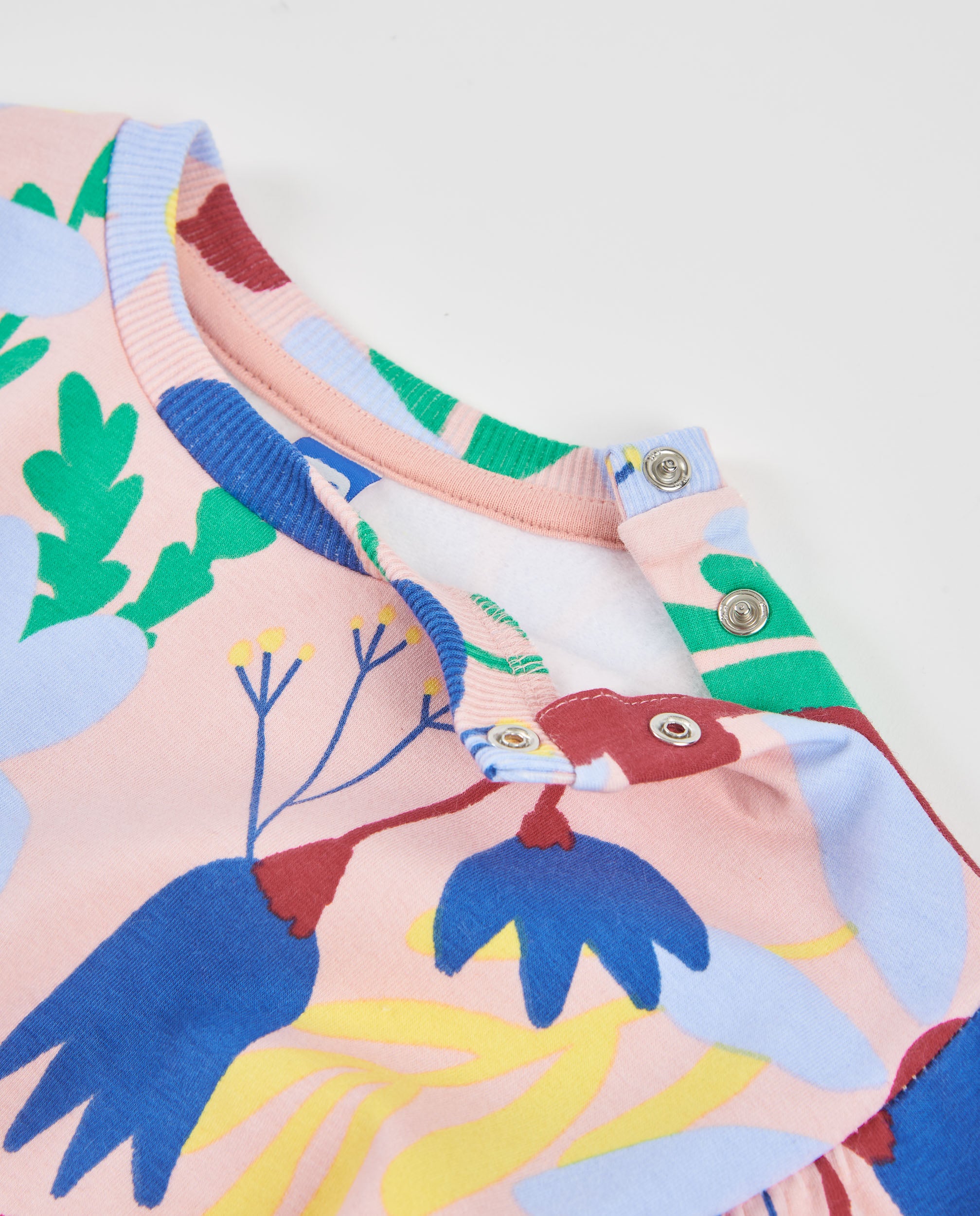 Sudadera de niña de felpa con estampado floral y tejido cálido