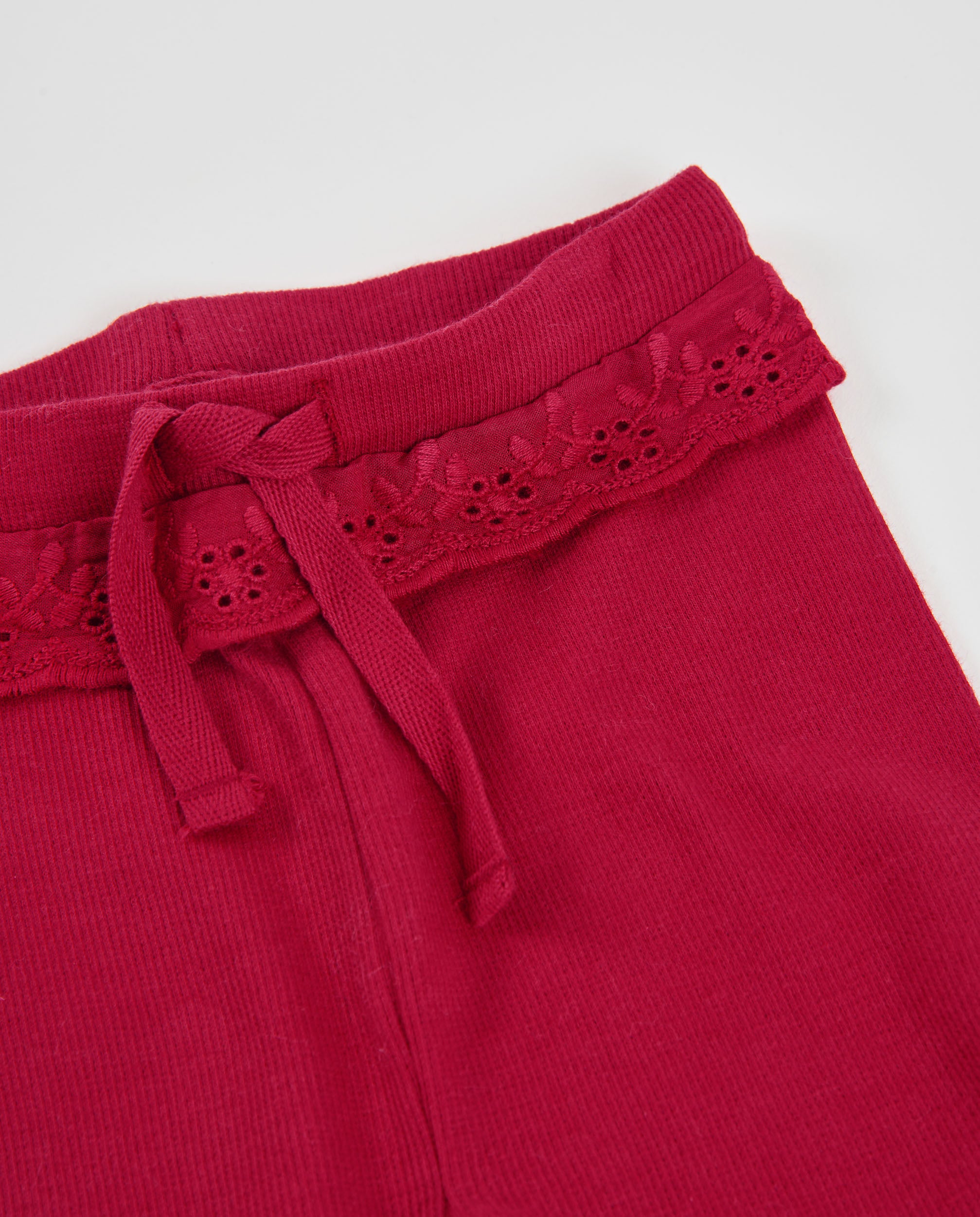Legging de niña de punto con cintura elástica decorada