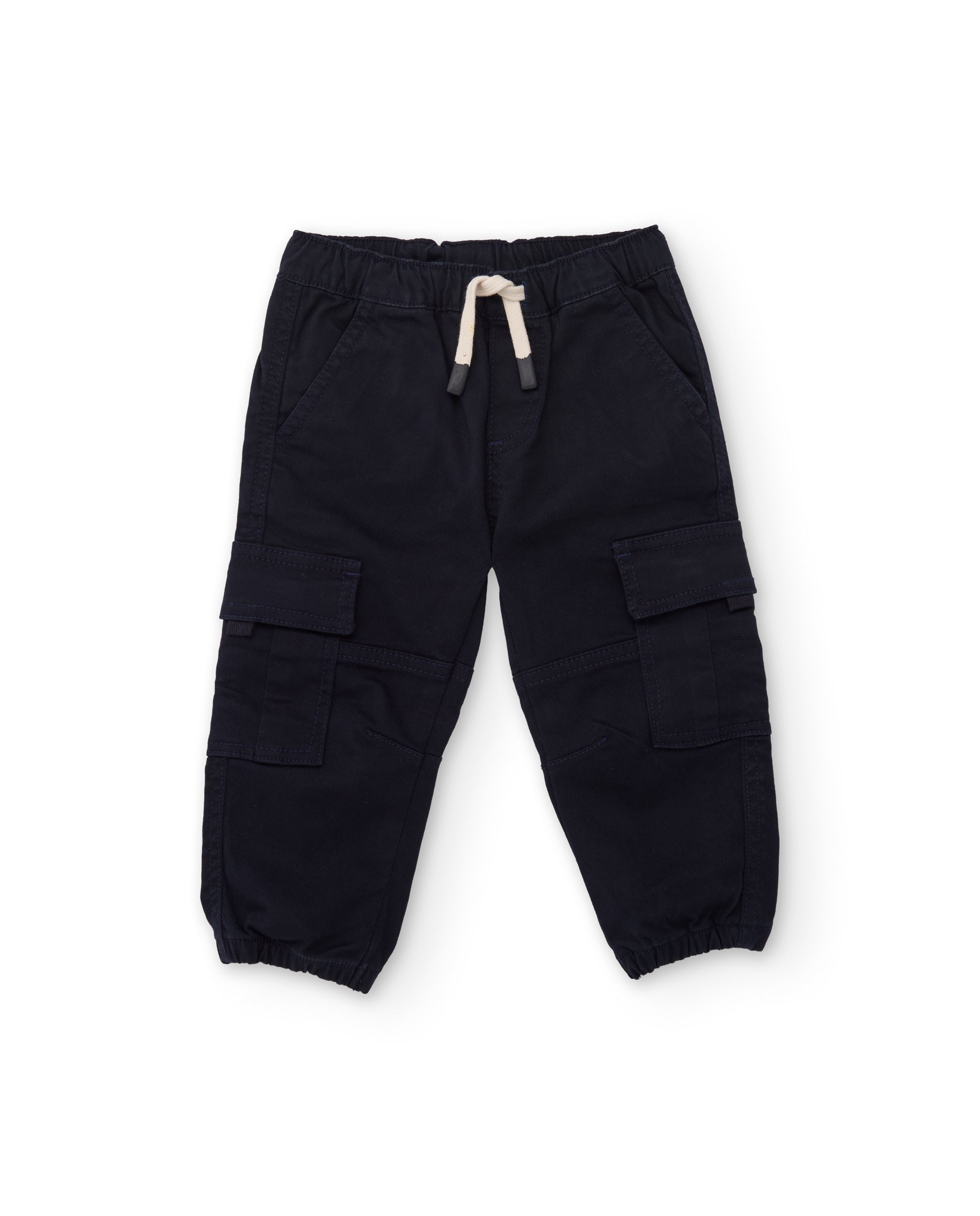 Pantalón cargo de niño de tela plana con bolsillos y tejido resistente