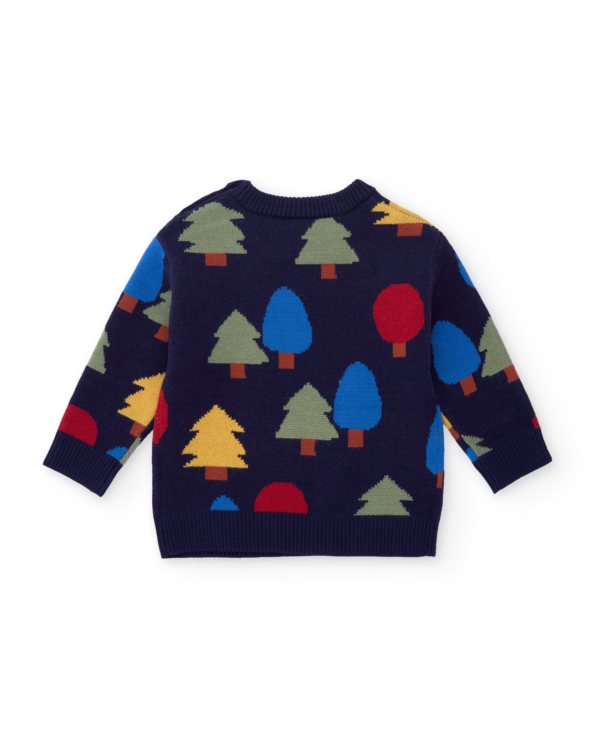Jersey de niño de tricot con estampado de árboles y tacto suave