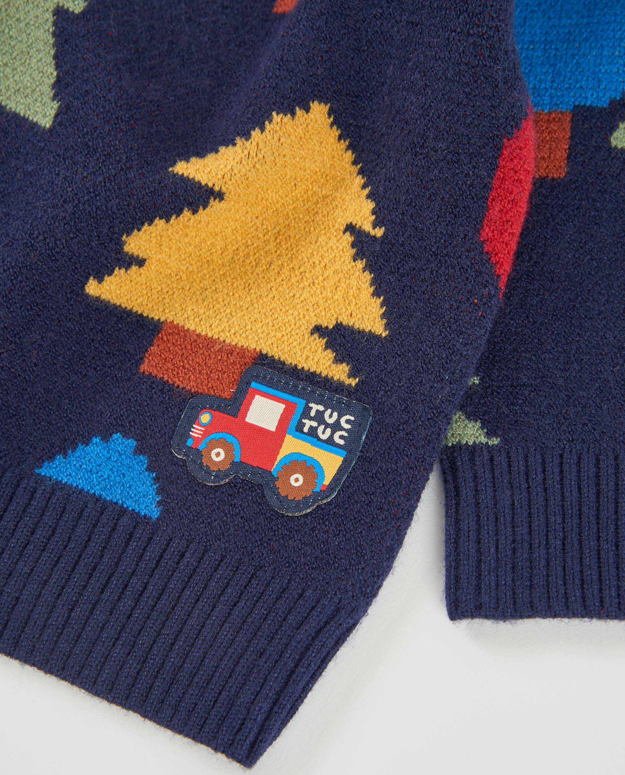 Jersey de niño de tricot con estampado de árboles y tacto suave