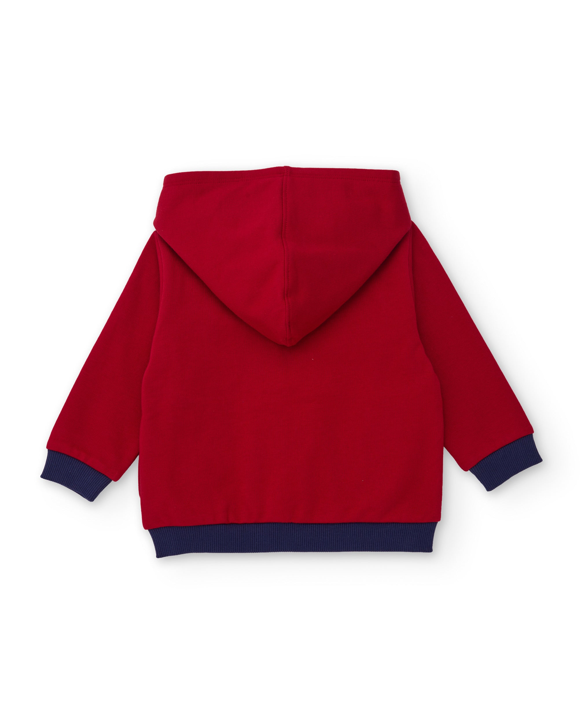Conjunto de niño de felpa con sudadera de capucha y cremallera