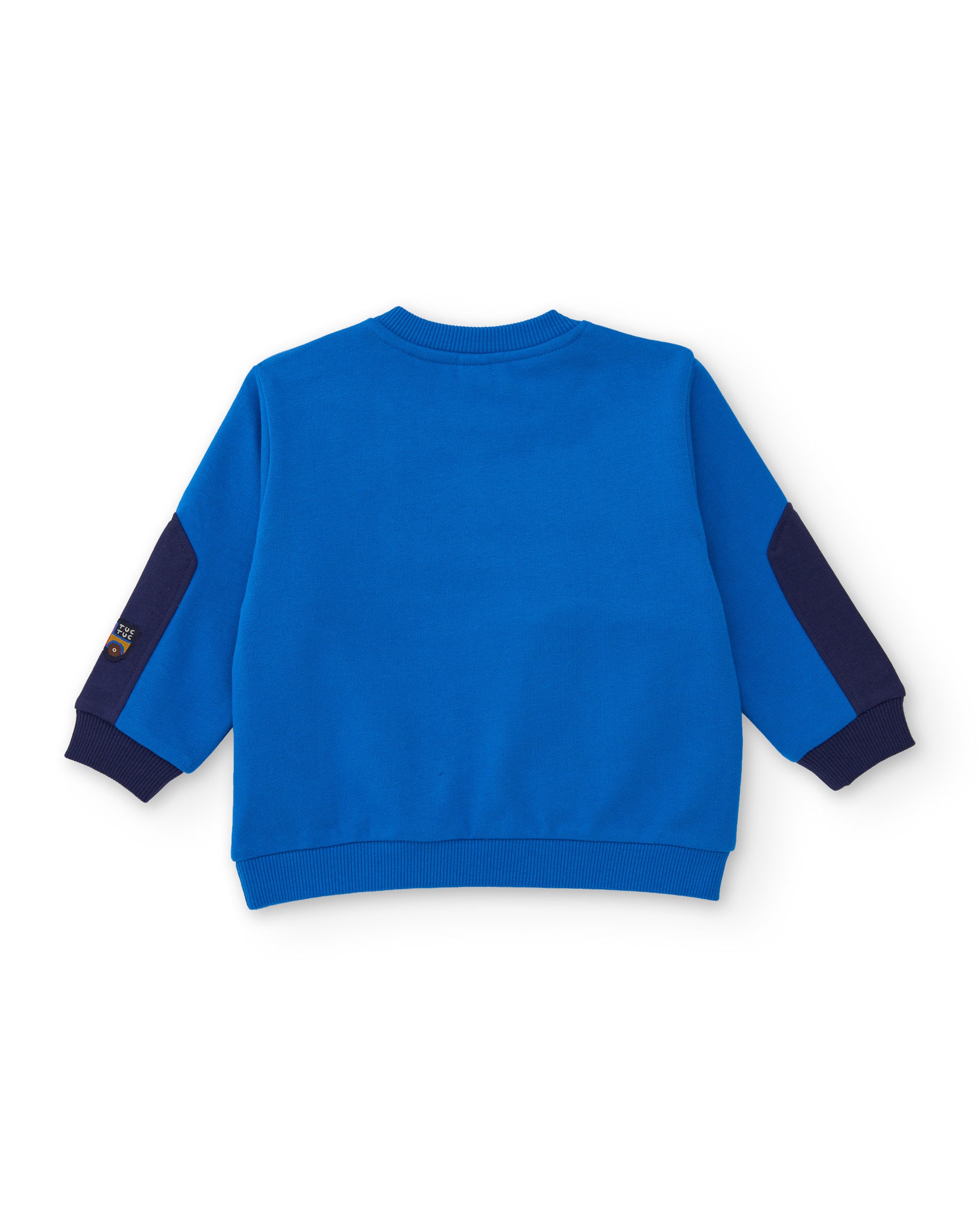 Sudadera de niño de felpa con aplique de bandolera y tacto suave
