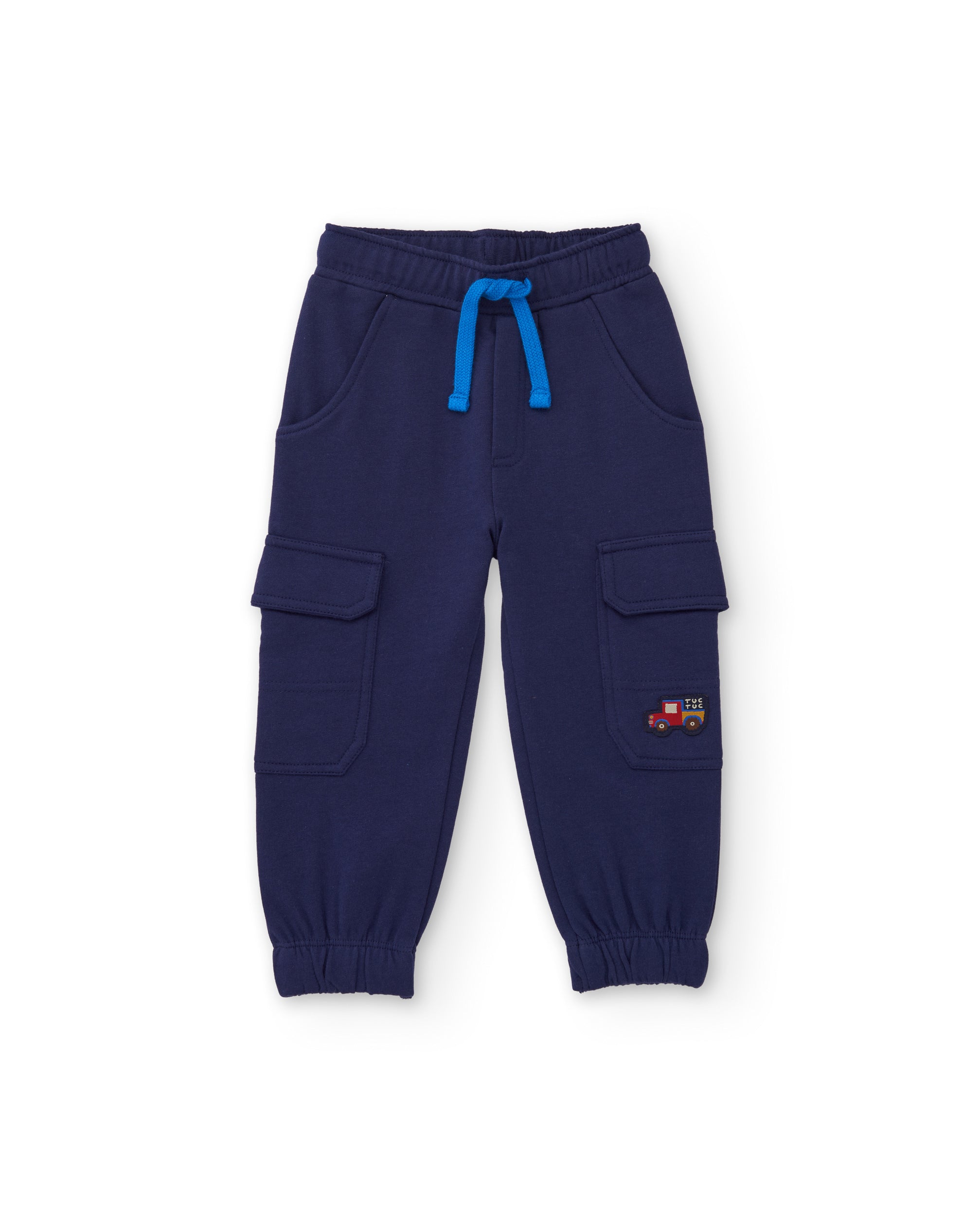 Pantalón de niño de felpa con bolsillos cargo y tacto suave