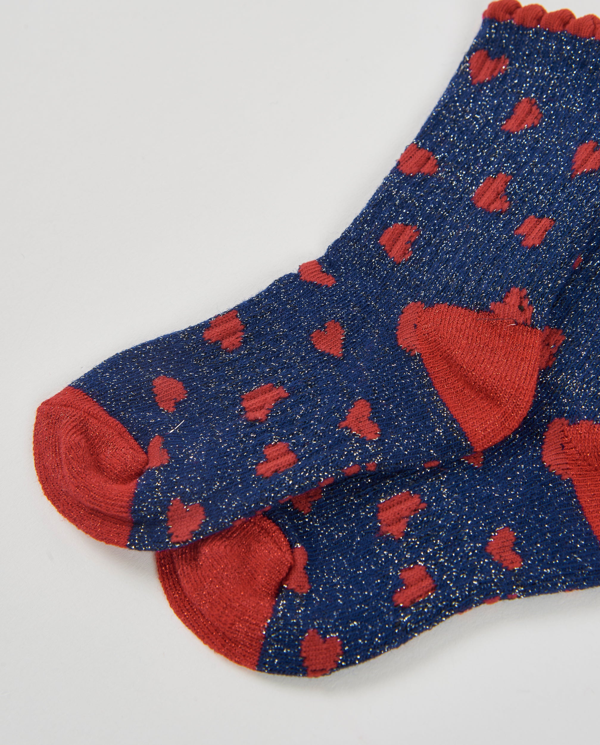 Set de calcetines de niña con estampado de corazones y flores