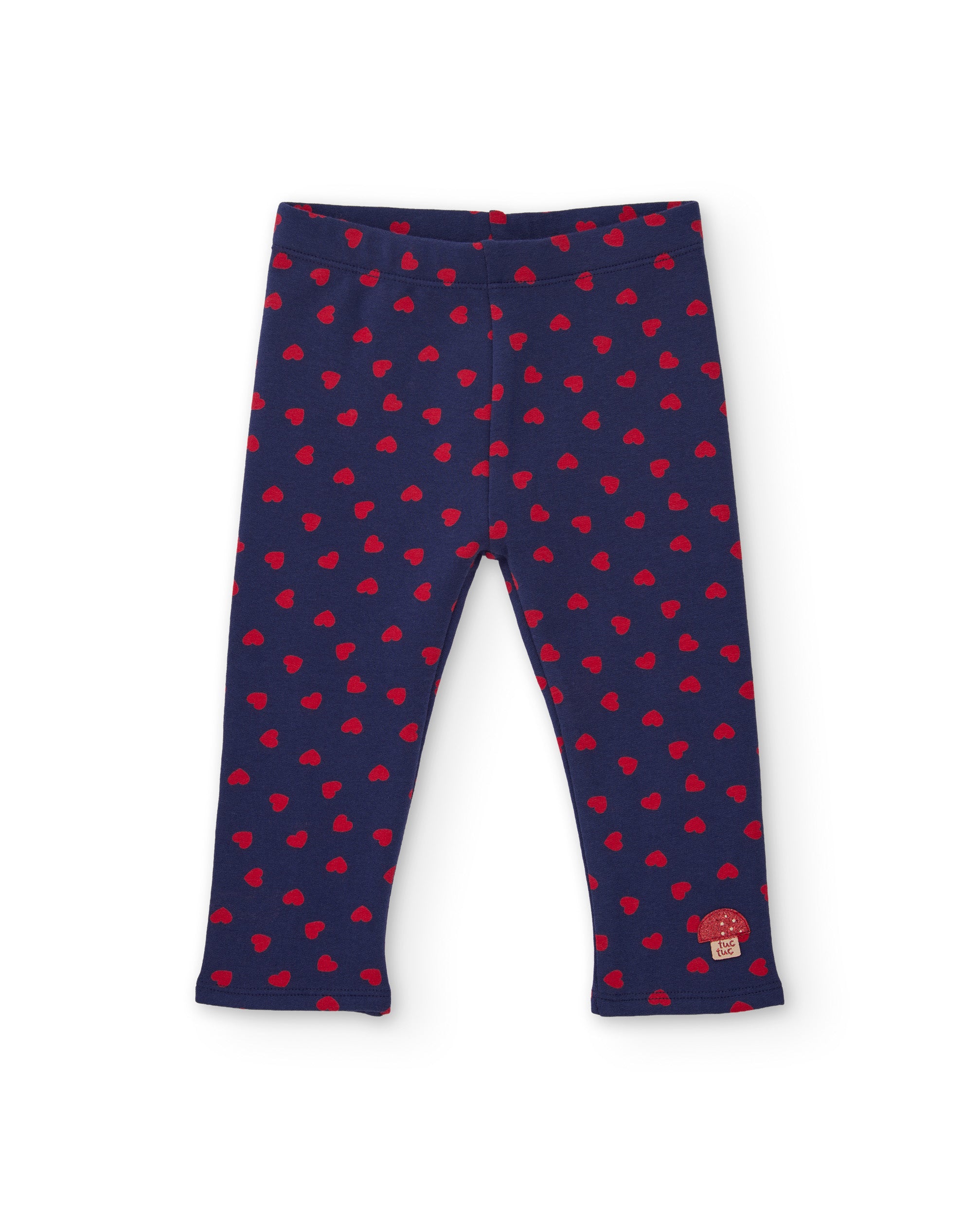 Conjunto de niña de felpa con sudadera y leggings de corazones