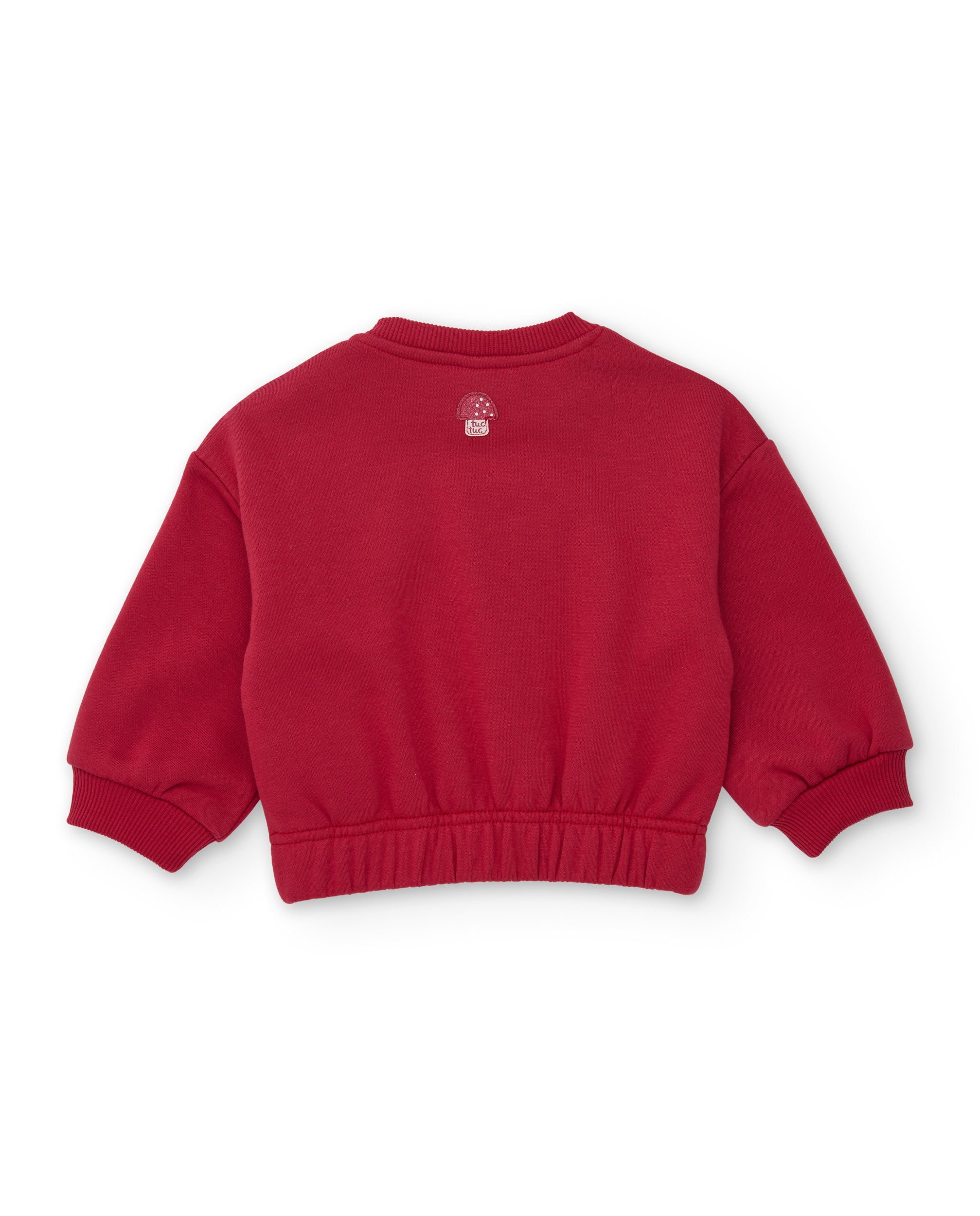 Sudadera de niña de felpa con estampado abstracto y tacto cálido